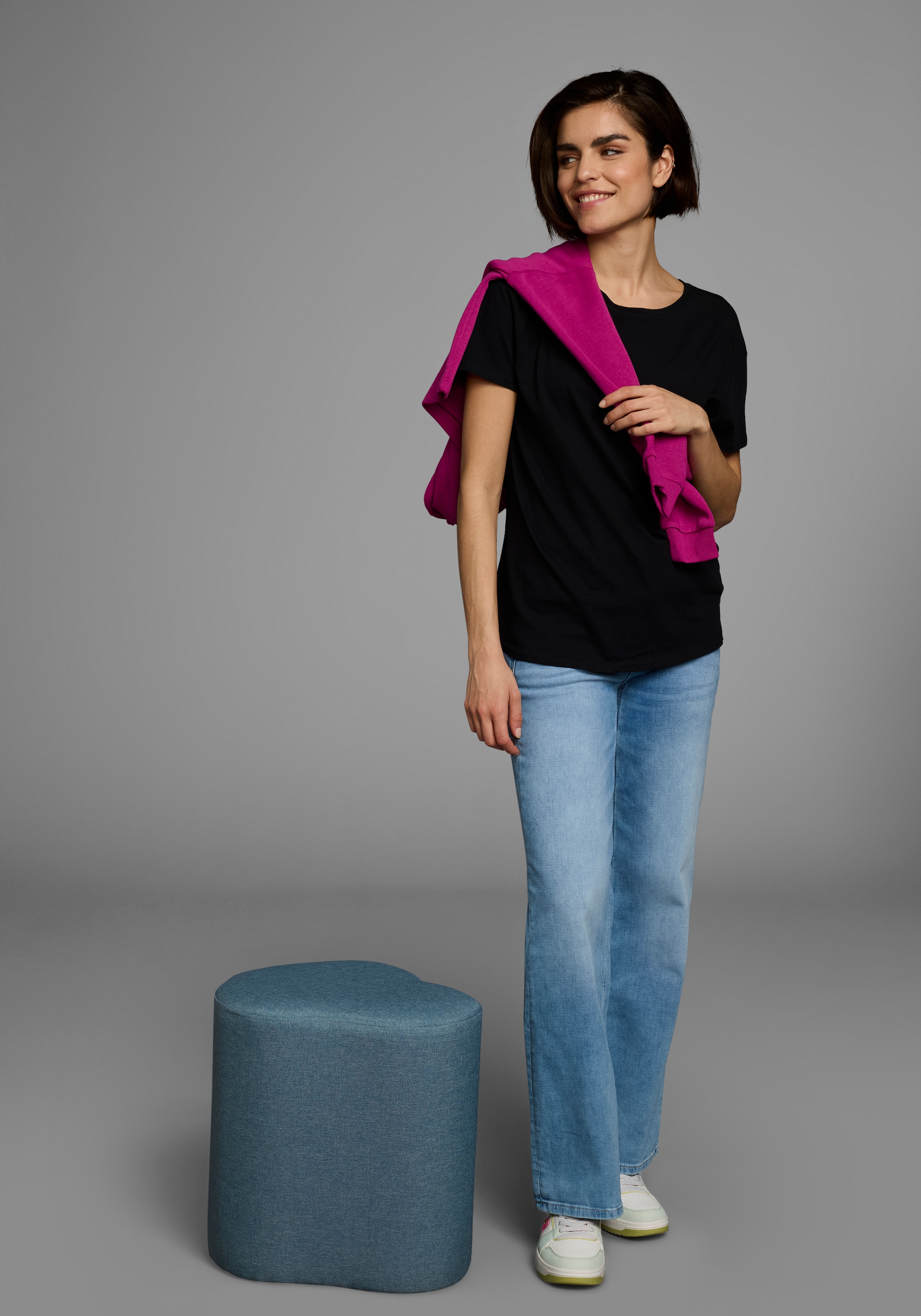 AJC T-Shirt, oversize Passform, Basic, aus Baumwolle