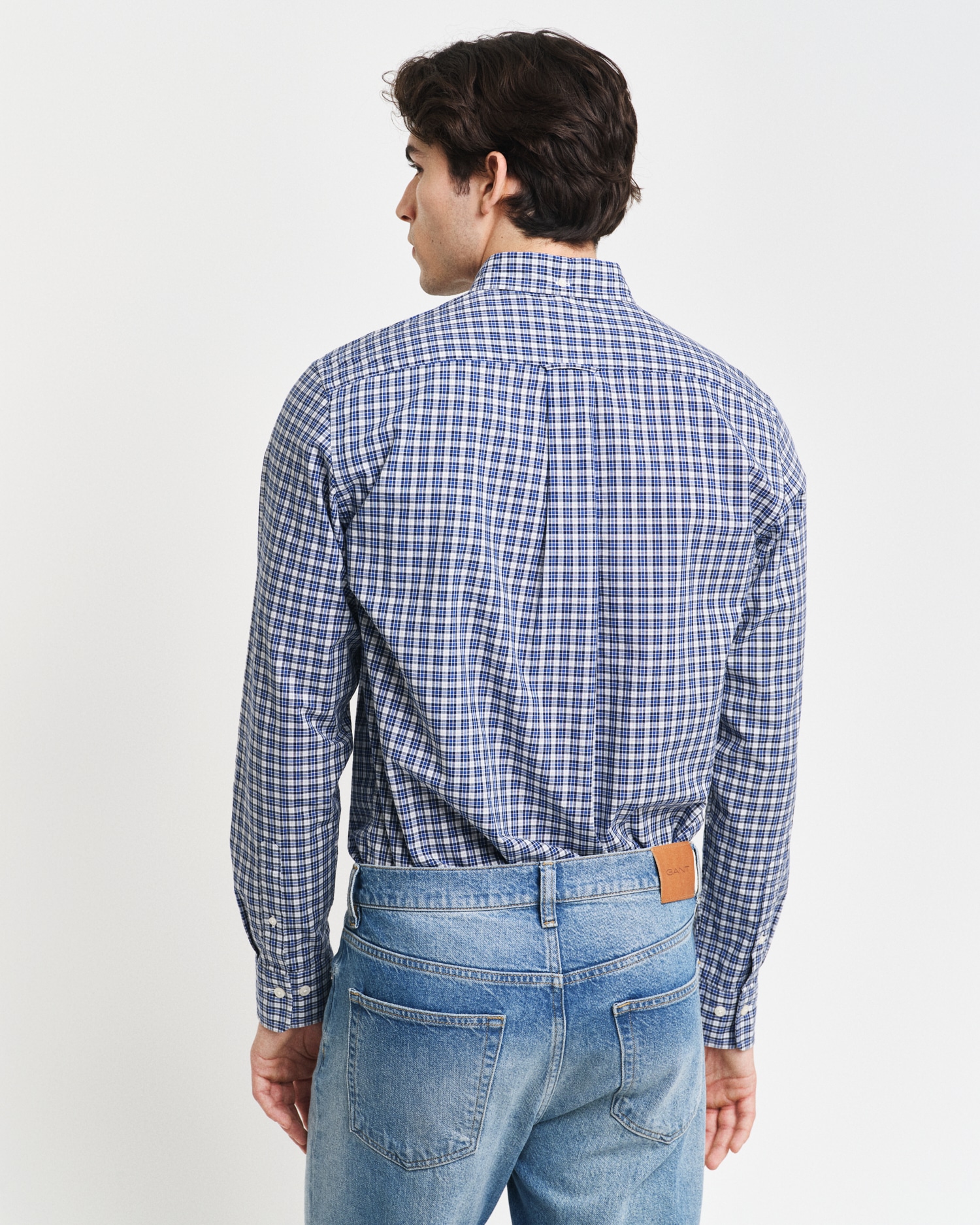 Gant Langarmhemd »REG POPLIN SMALL CHECK SHIRT«, Regular Fit Popeline Hemd mit kleinem Karomuster