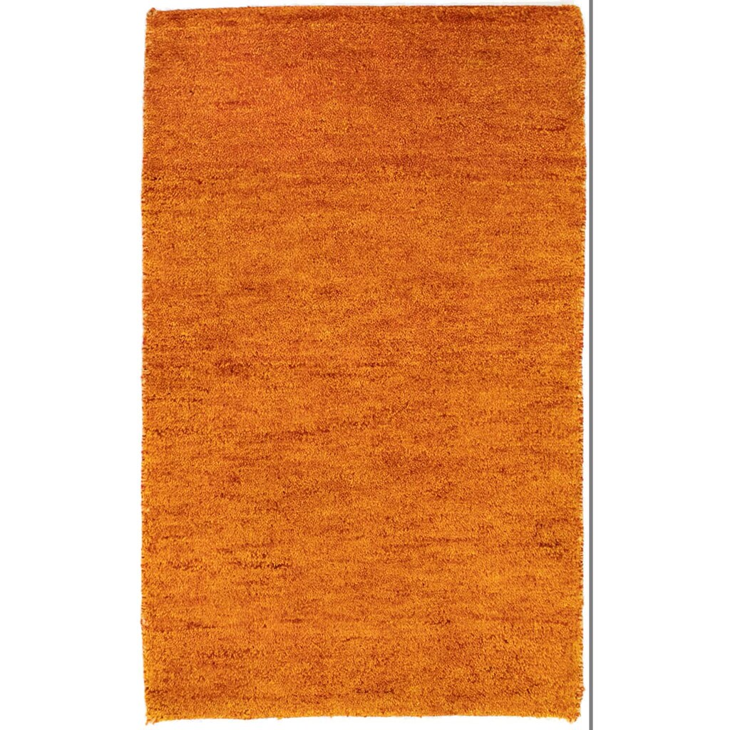 morgenland Wollteppich »Gabbeh Teppich handgewebt orange«, rechteckig