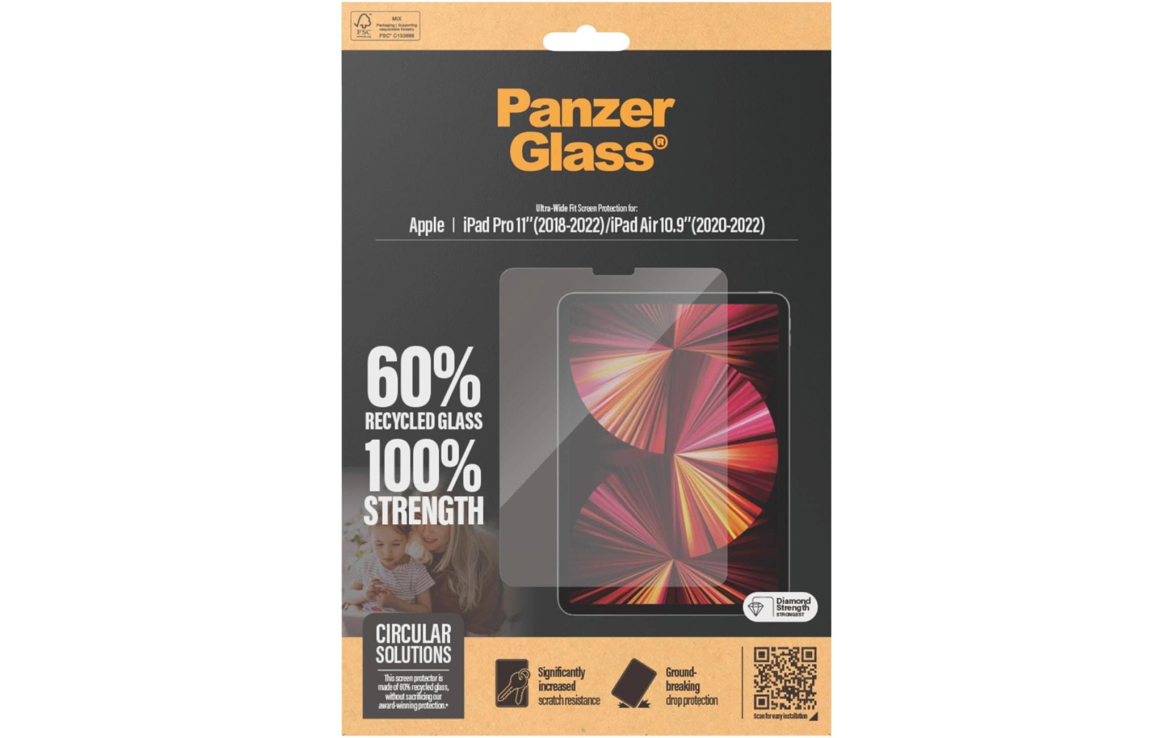 PanzerGlass Schutzfolie »Ultra-Wide Fit iPad Air 10,9 (20-22) & Pro 11 (18-22)«