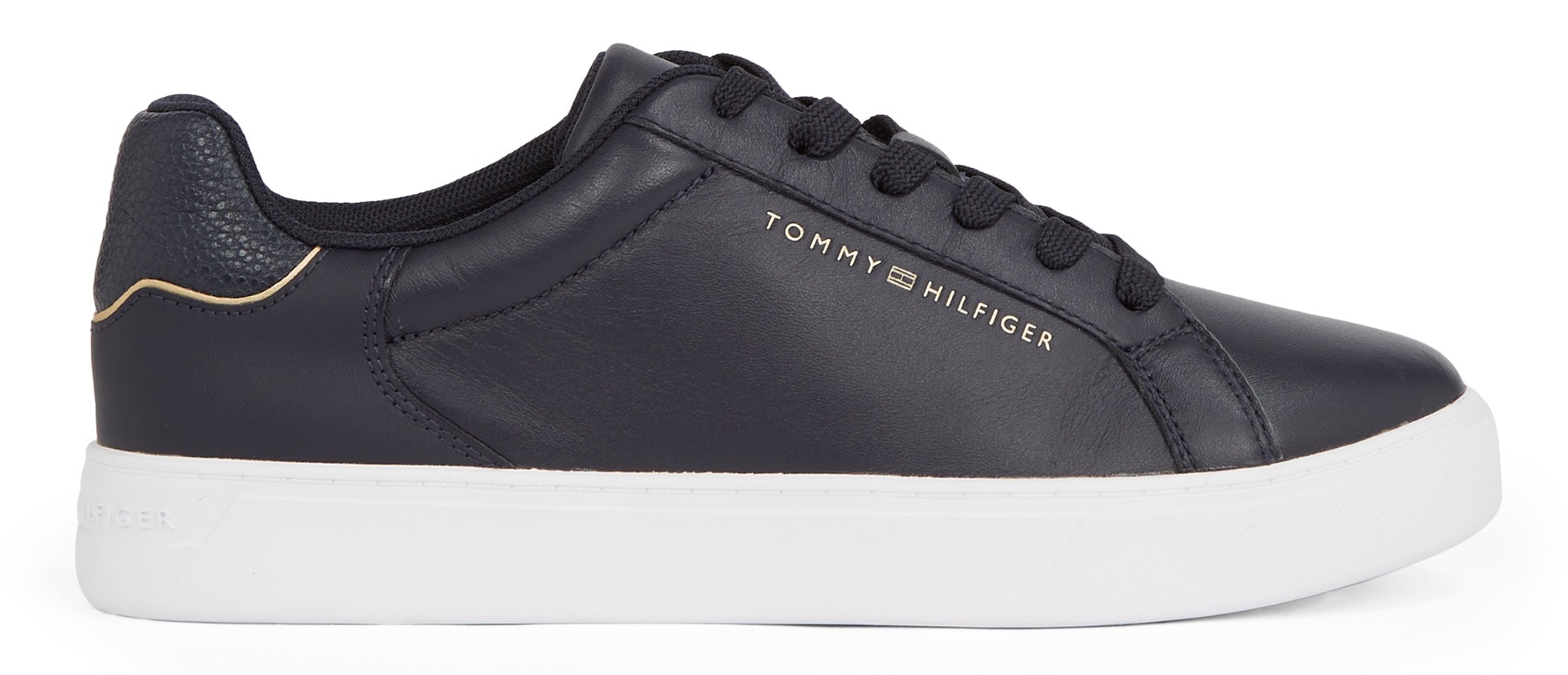 TOMMY HILFIGER Plateausneaker »ESSENTIAL COURT SNEAKER«, Freizeitschuh, Halbschuh, Schnürschuh mit...