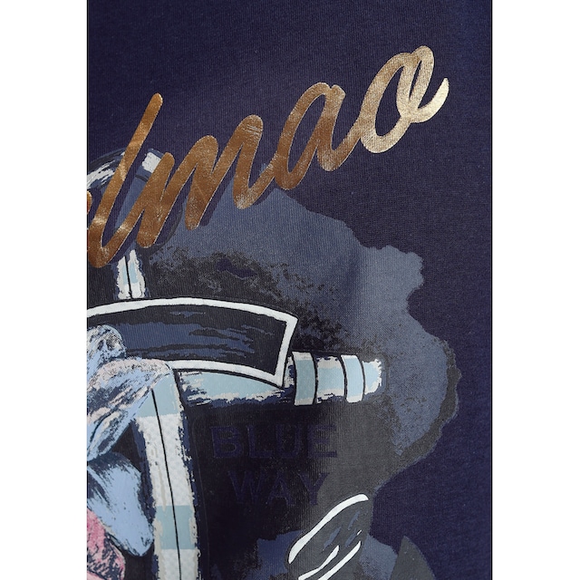 DELMAO Print-Shirt, mit geblümten Anker-Logodruck - NEUE MARKE! online  shoppen bei Jelmoli-Versand Schweiz