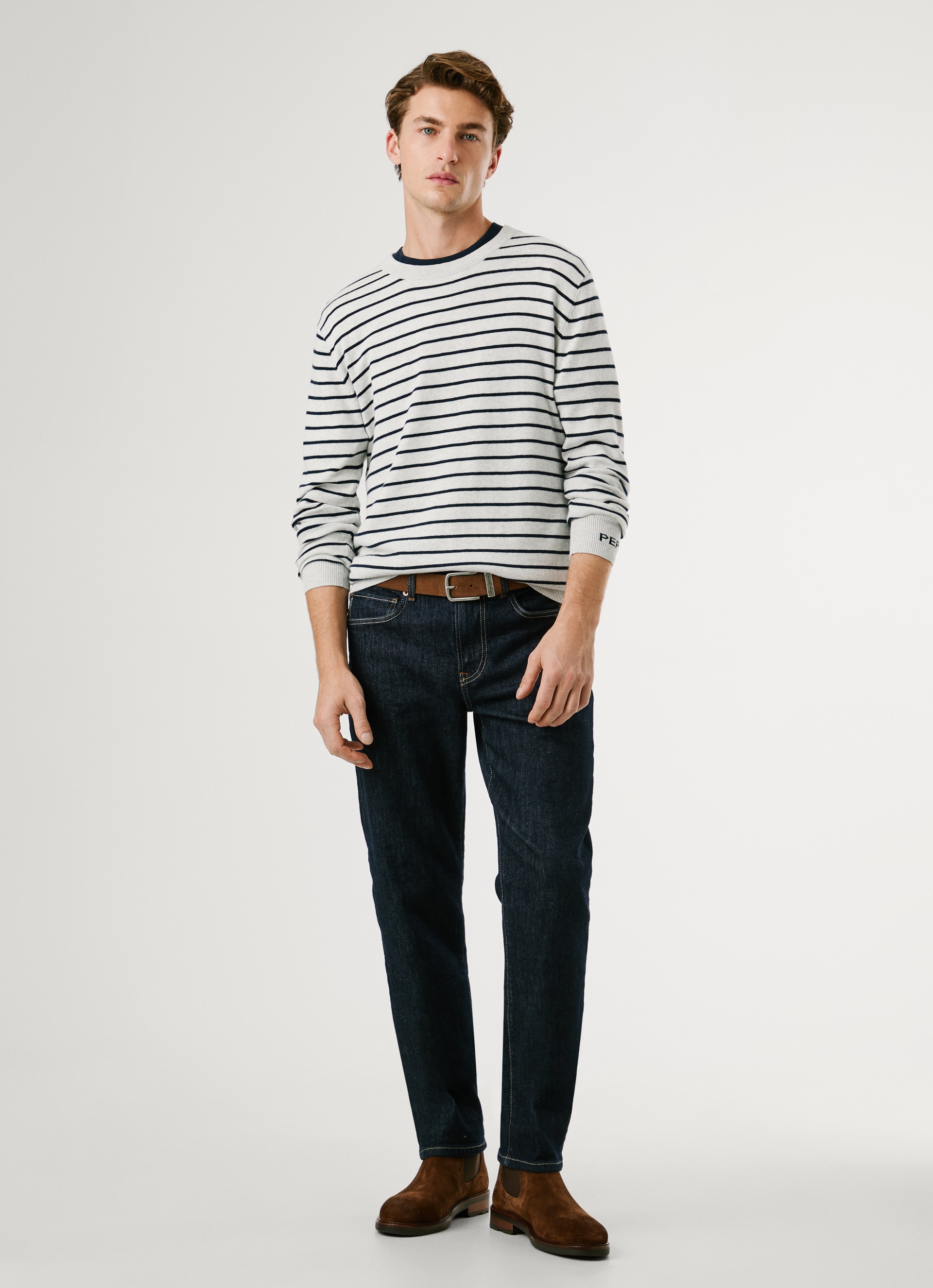 Pepe Jeans Rundhalspullover »ANDRE STRIPES«, mit Kaschmir-Anteil, gestreift