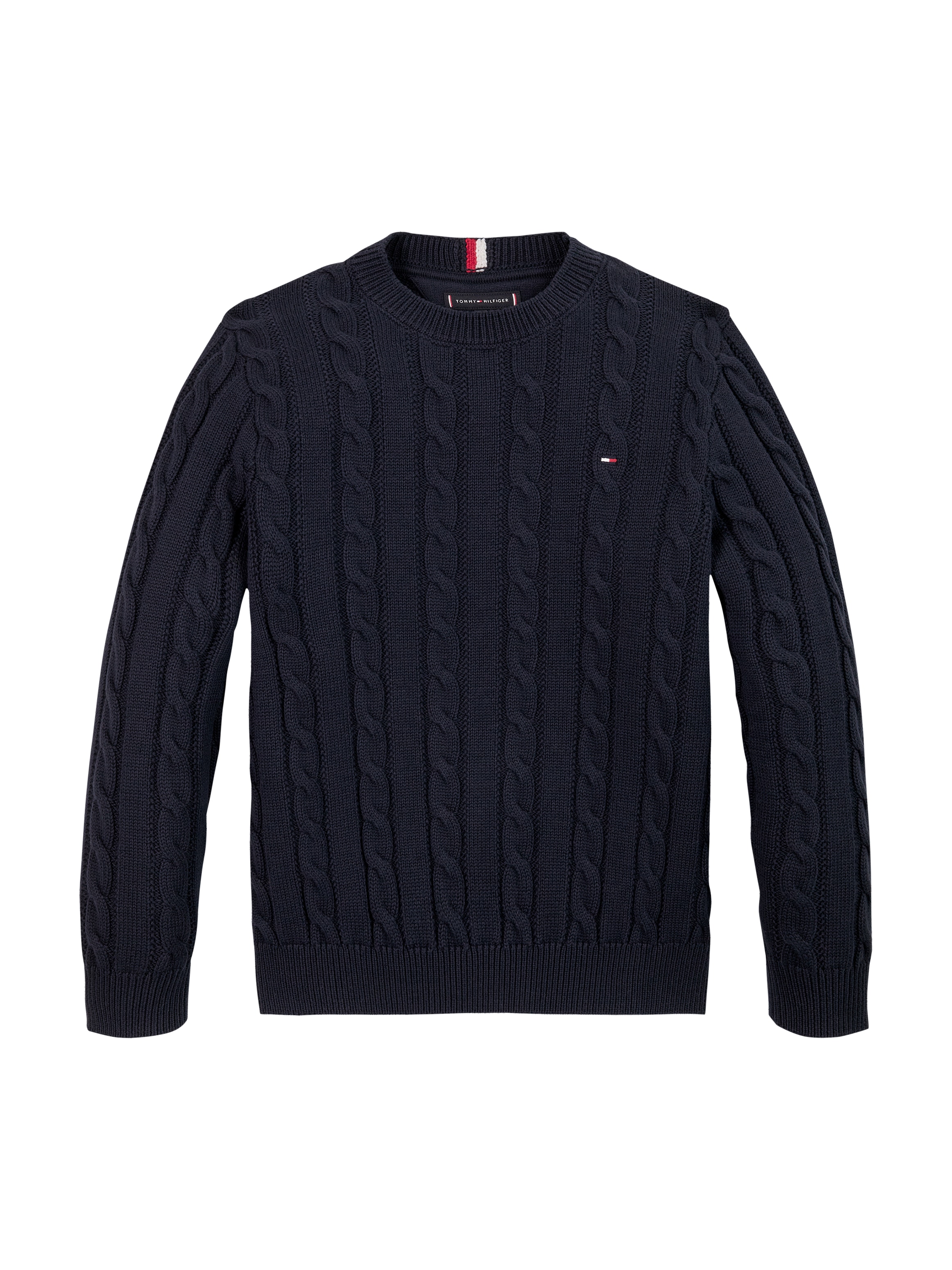 Tommy Hilfiger Strickpullover »ESSENTIAL REG CABLE SWEATER«, mit Zopfmuster