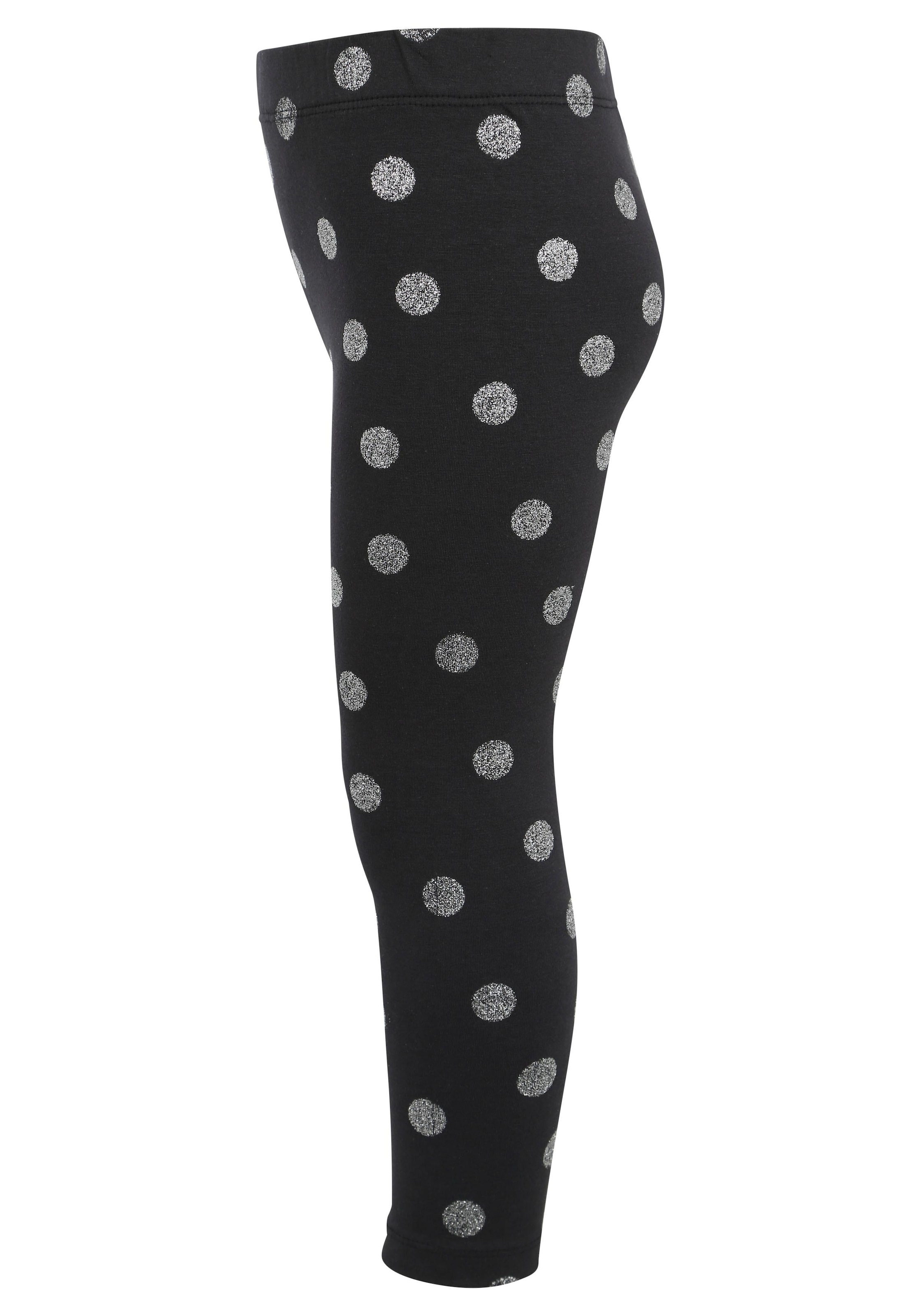 KIDSWORLD Leggings »2er Pack Leggings, mit Sternen-Print«, (Packung, 2 tlg.), mit Glitzerdruck