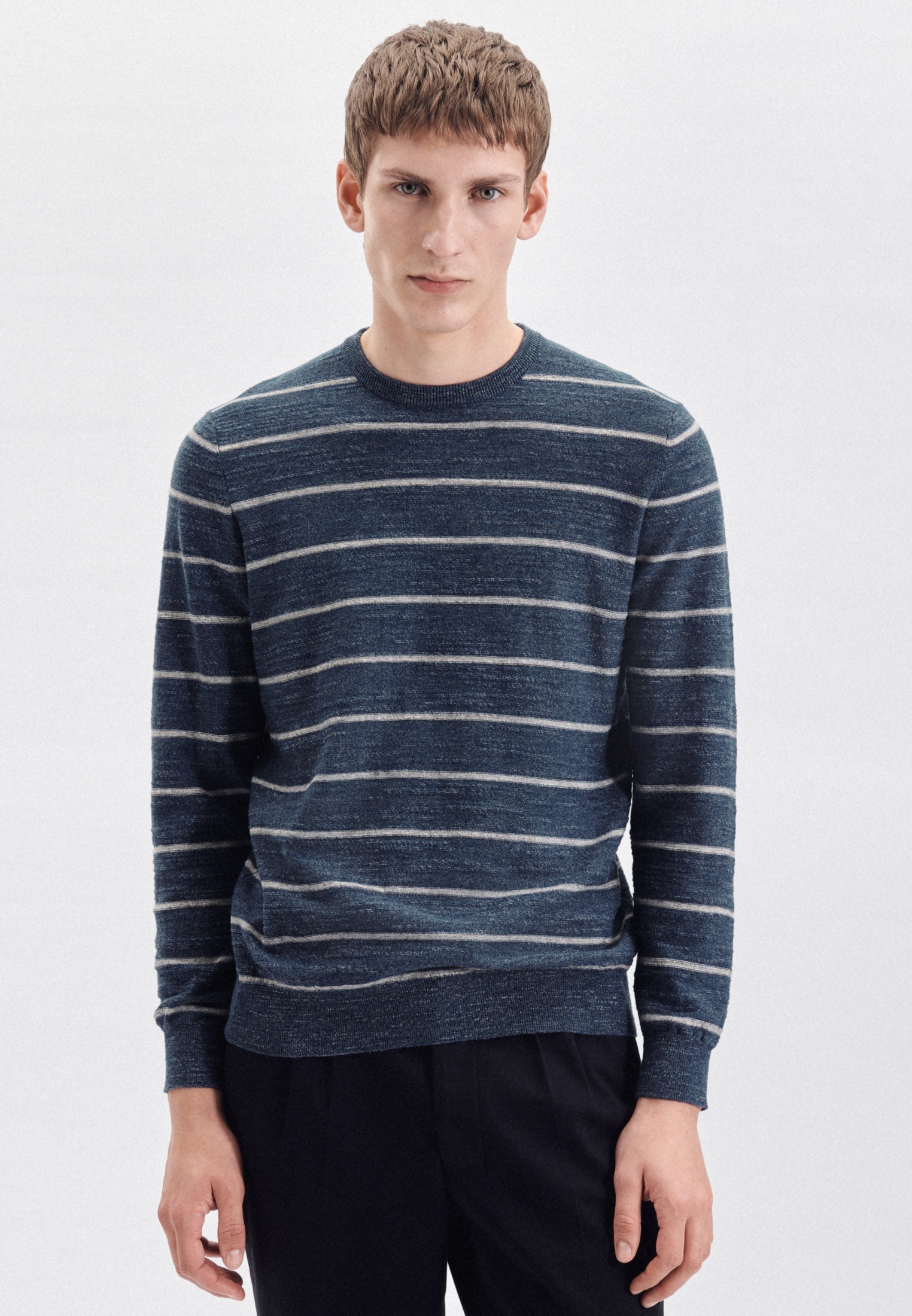 seidensticker Strickpullover »Regular« Langarm Rundhals Streifen