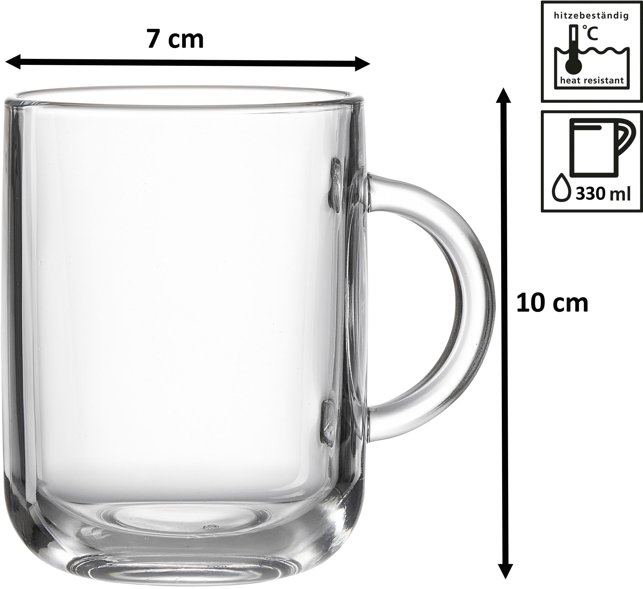 Ritzenhoff & Breker Teeglas »Glühwein- /Teeglas-Set Marco«, (Set, 6 tlg.), 6-teilig, 330 ml