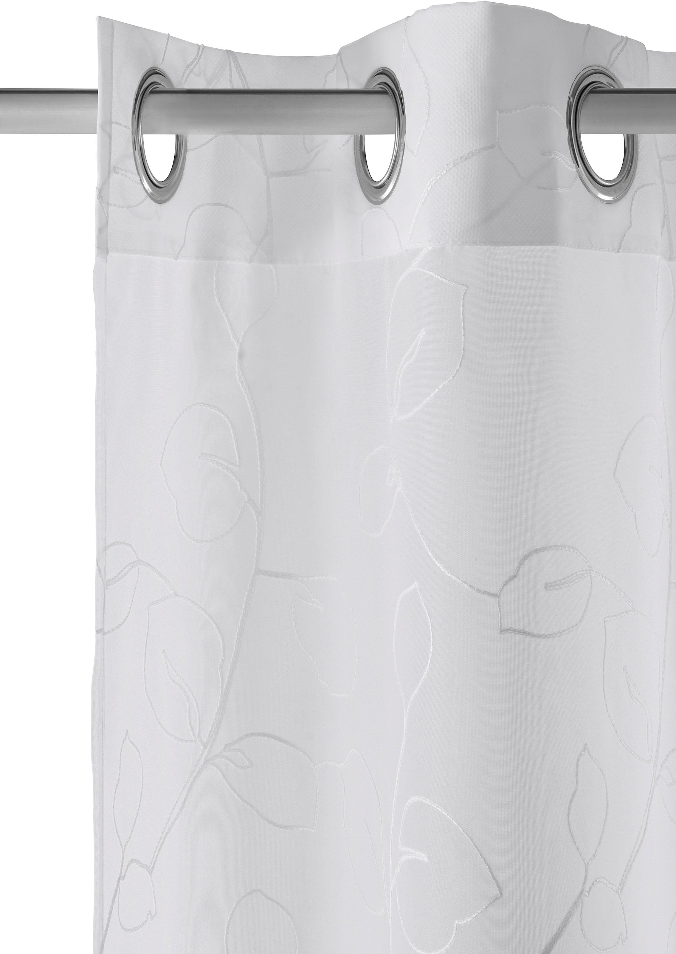 Home affaire Gardine Voile »Adele«, St.), Stickerei, | (1 kaufen floraler mit transparent, online Jelmoli-Versand