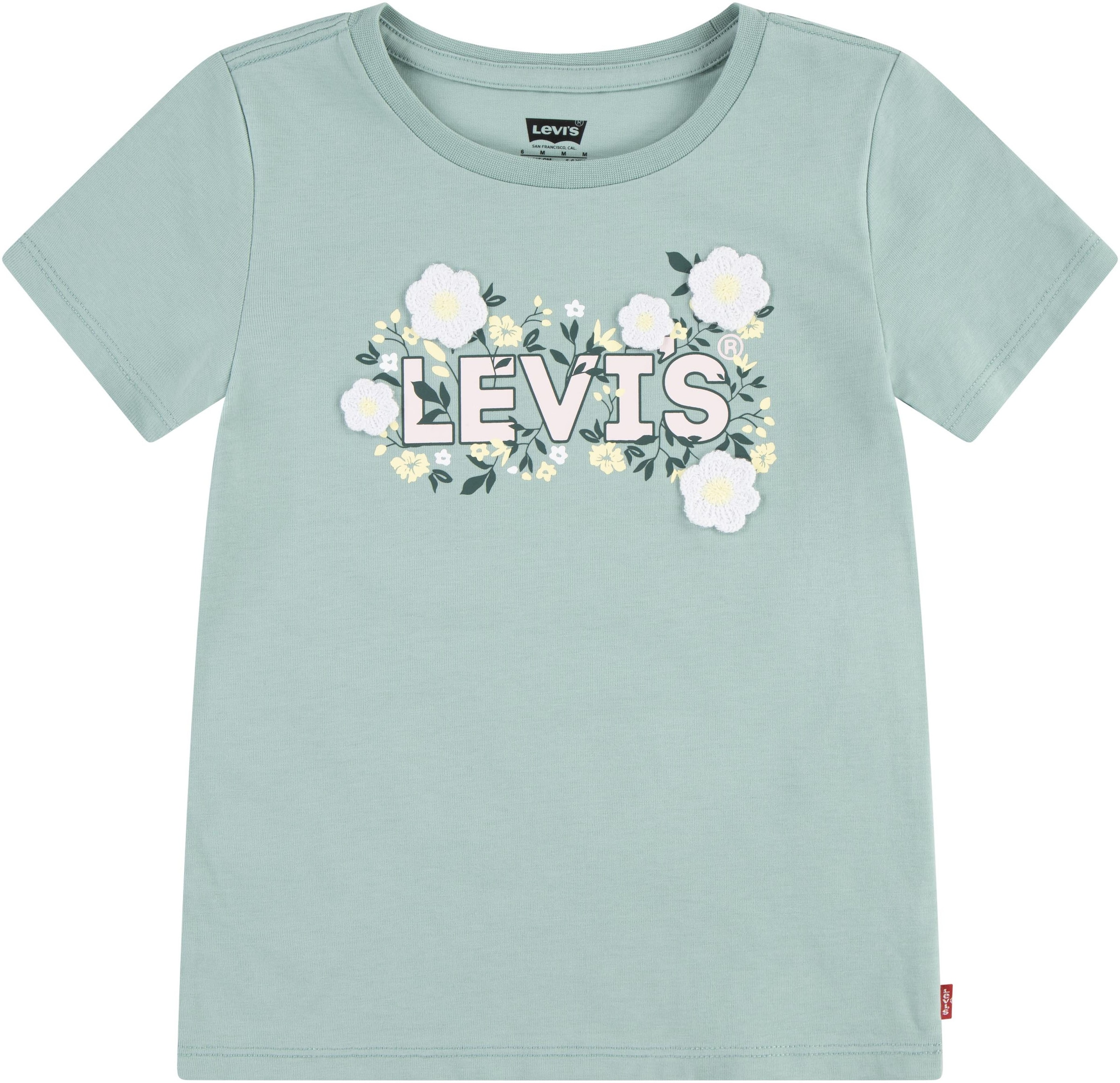 Print-Shirt »LVG WILDFLOWERS BATWING TEE«, mit floralen Häkeldetails for GIRLS