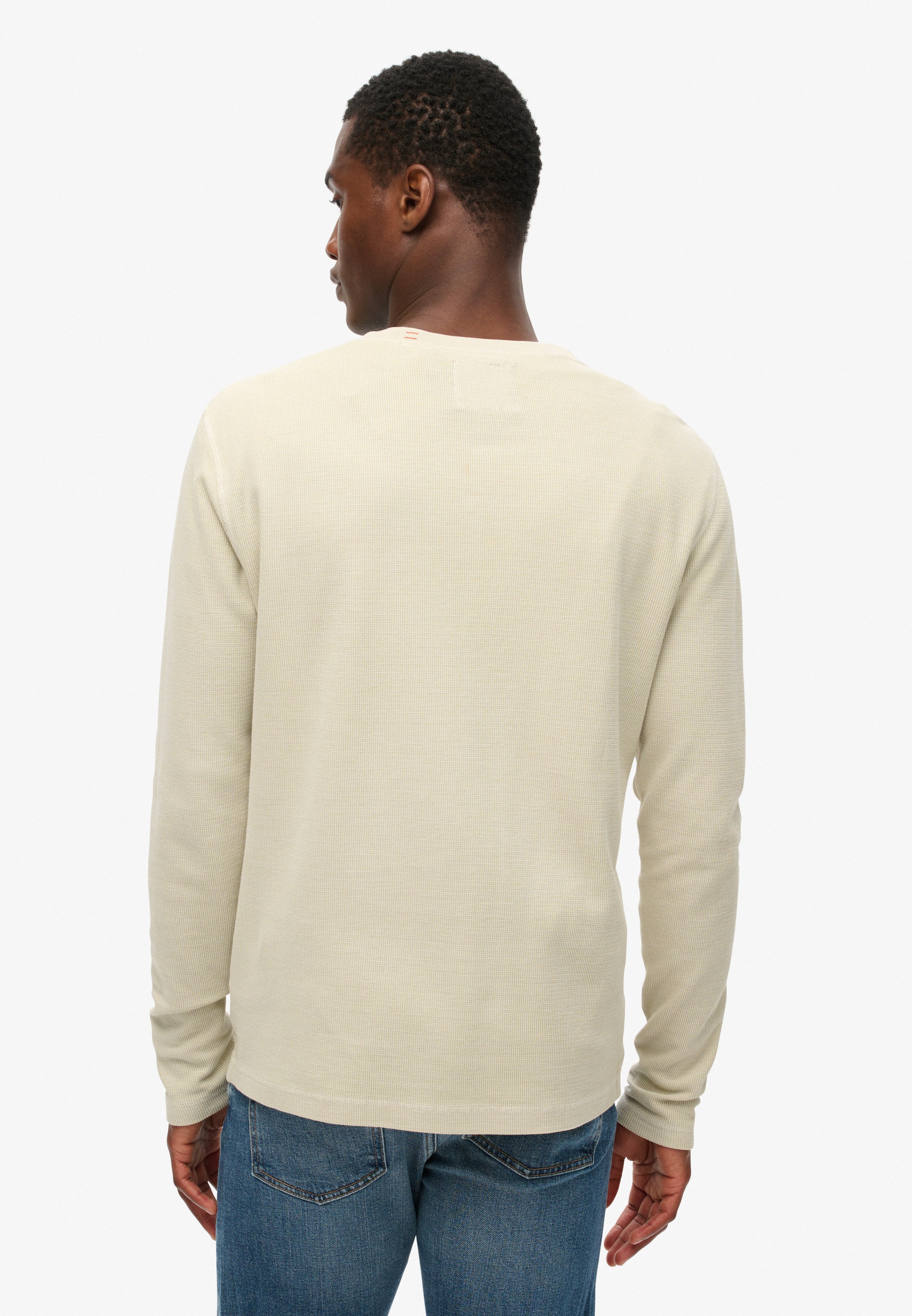 Superdry Langarmshirt »WAFFLE LONG SLEEVE HENLEY TOP«