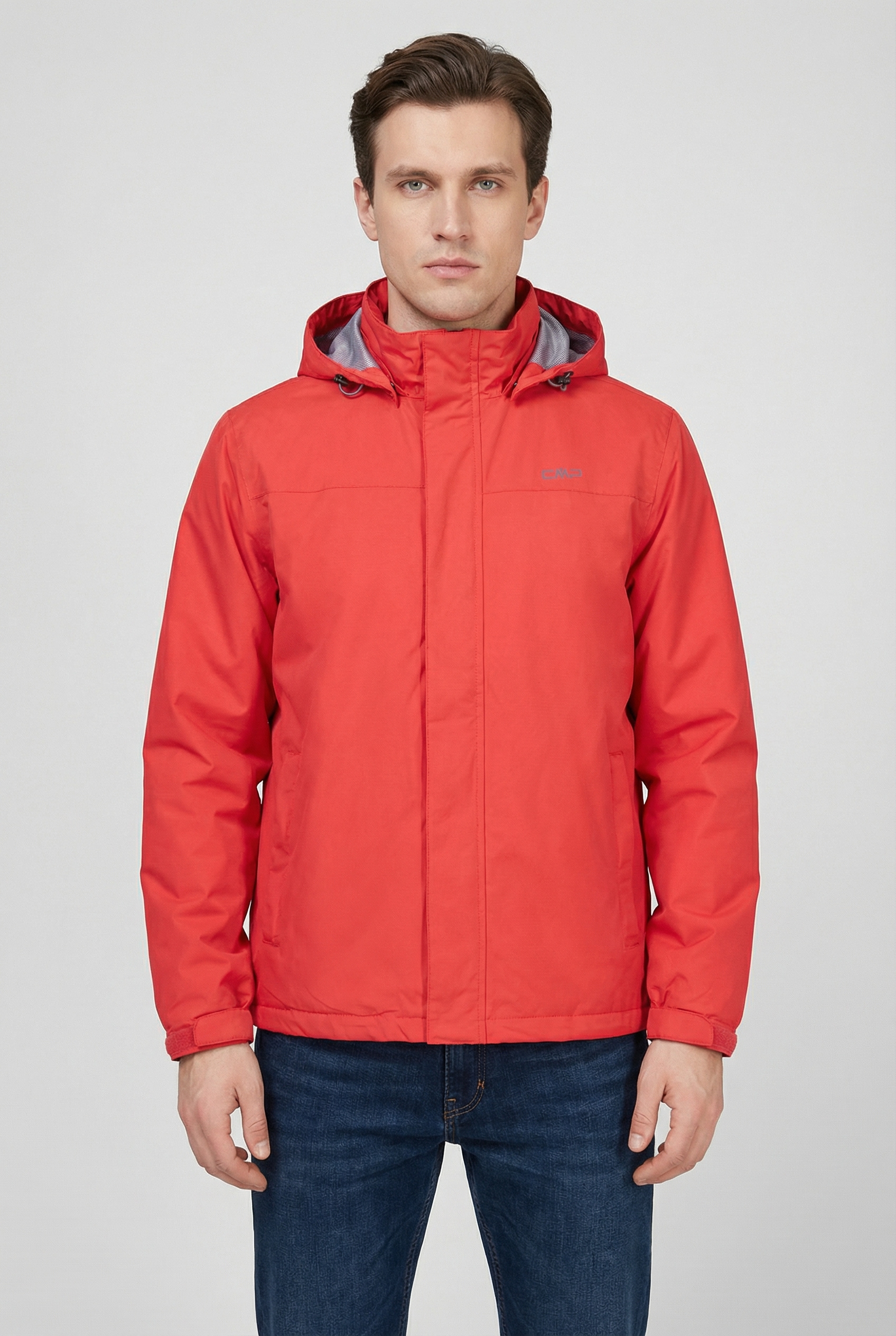 CMP Regenjacke mit Kapuze mit Reissverschlusstaschen, atmungsaktiv, winddicht, wasserdicht