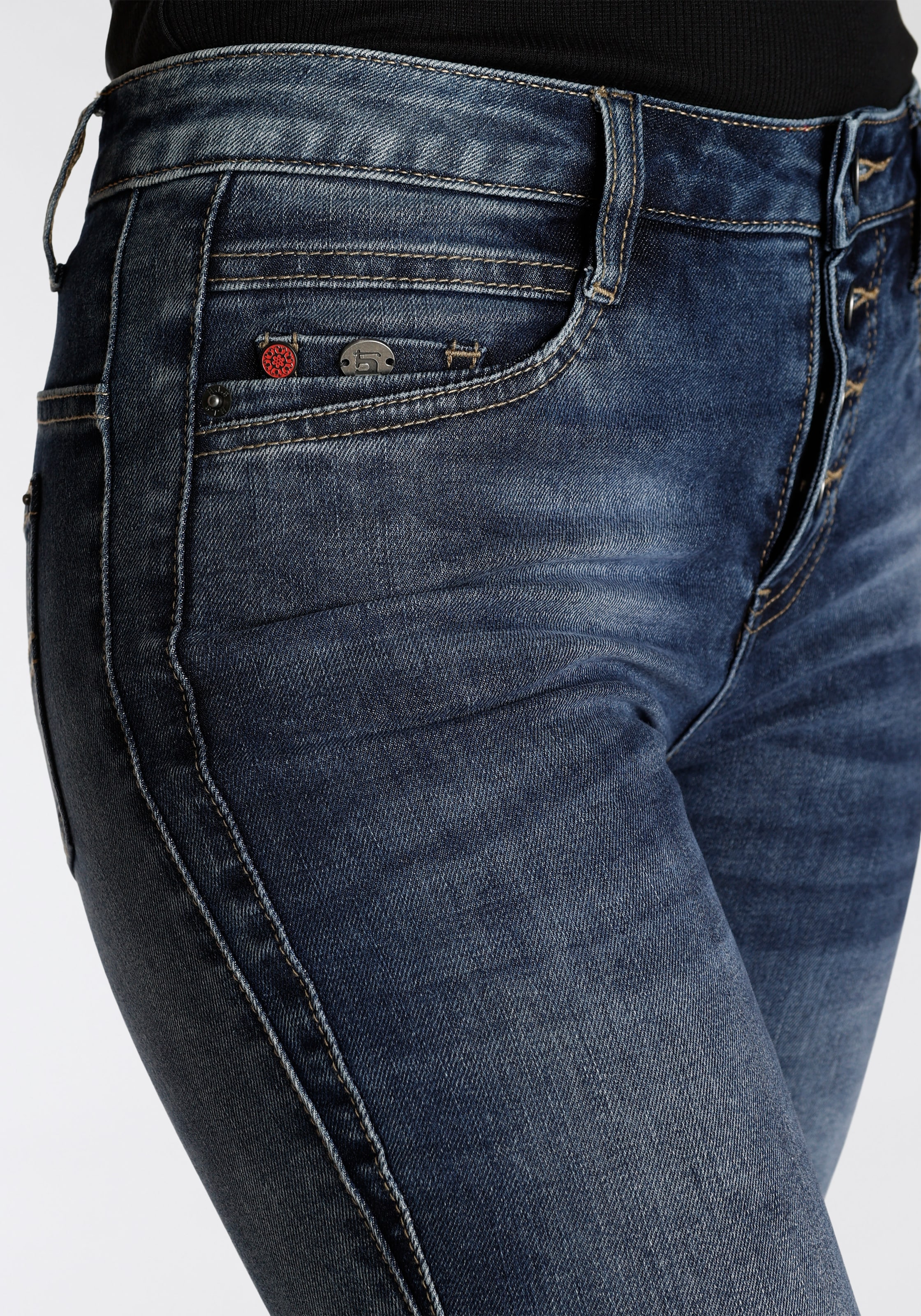 H.I.S 5-Pocket-Jeans »macyHS«, ökologische, wassersparende Produktion durch Ozon Wash