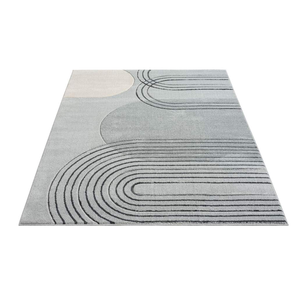 Carpet City Teppich »BONITO7157«, rechteckig, 11 mm Höhe, Flachflor, Hochtief-Muster/ 3D-Effekt, Geo-Muster, für Wohnzimmer