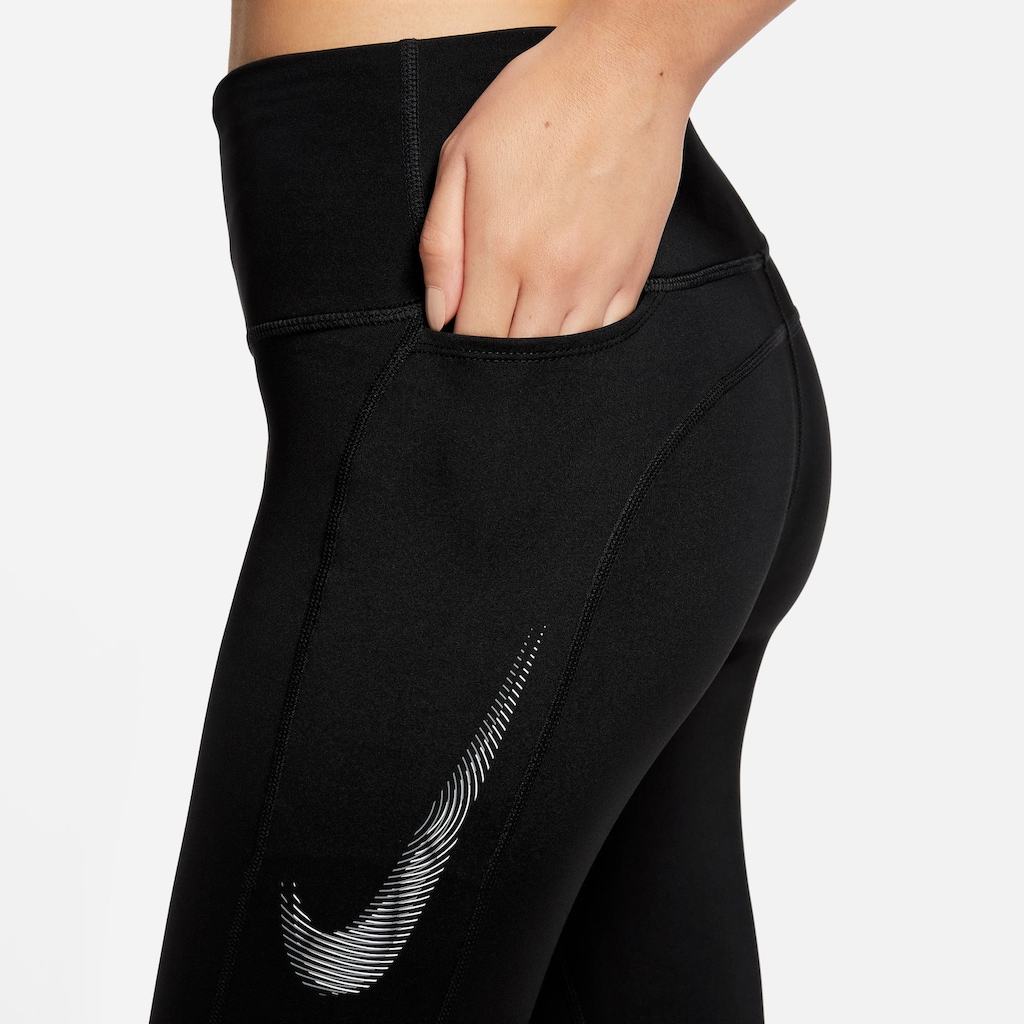 Nike Laufhose »FAST SWOOSH WOMEN'S MID-RISE / LEGGINGS«