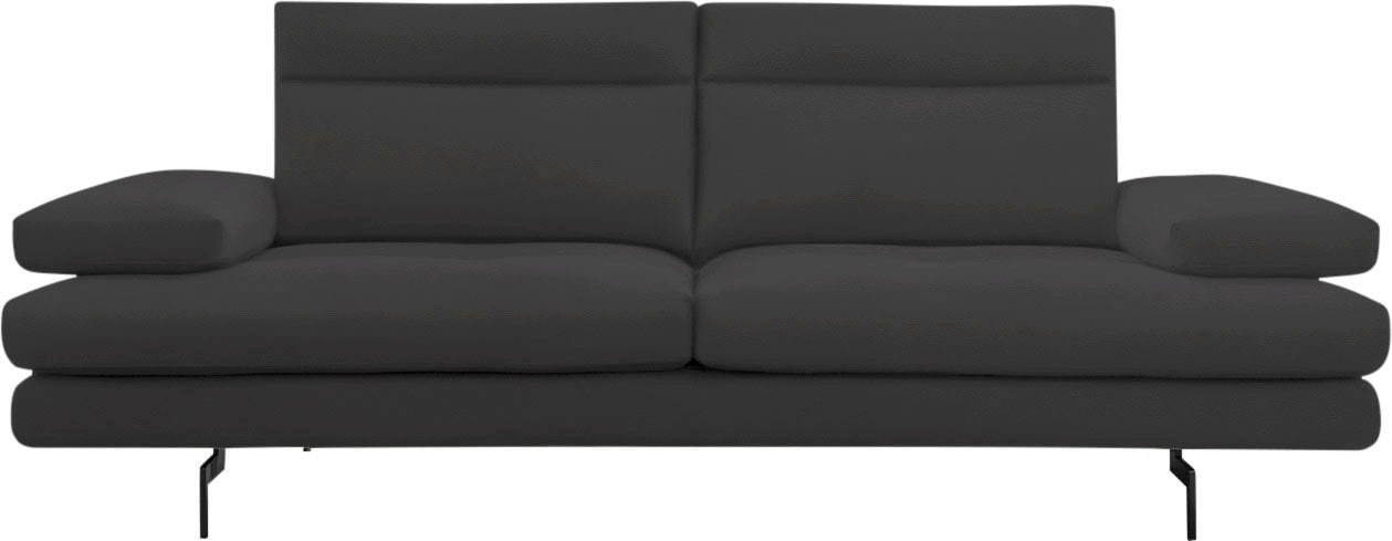 CALIA ITALIA 3,5-Sitzer »Toby Wing, italienisches Designsofa, super bequem, Megasofa«, inkl. Sitztiefenverstellung und Armteilfunktion, Füsse in Schwarz matt