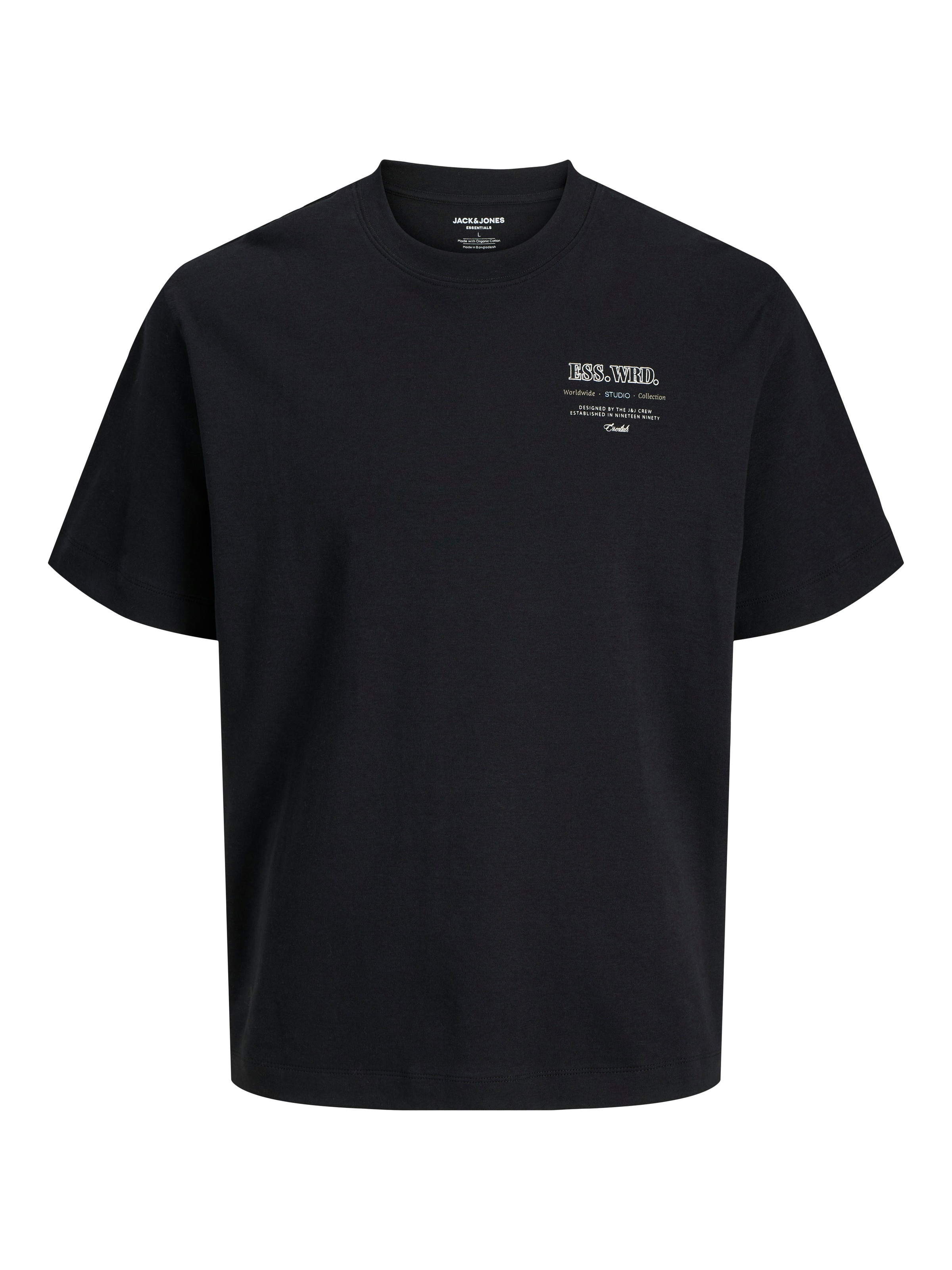 Jack & Jones Rundhalsshirt »JJEURBAN EDGE STUDIO TEE SS O-NECK NOOS«, mit Front und Back Print