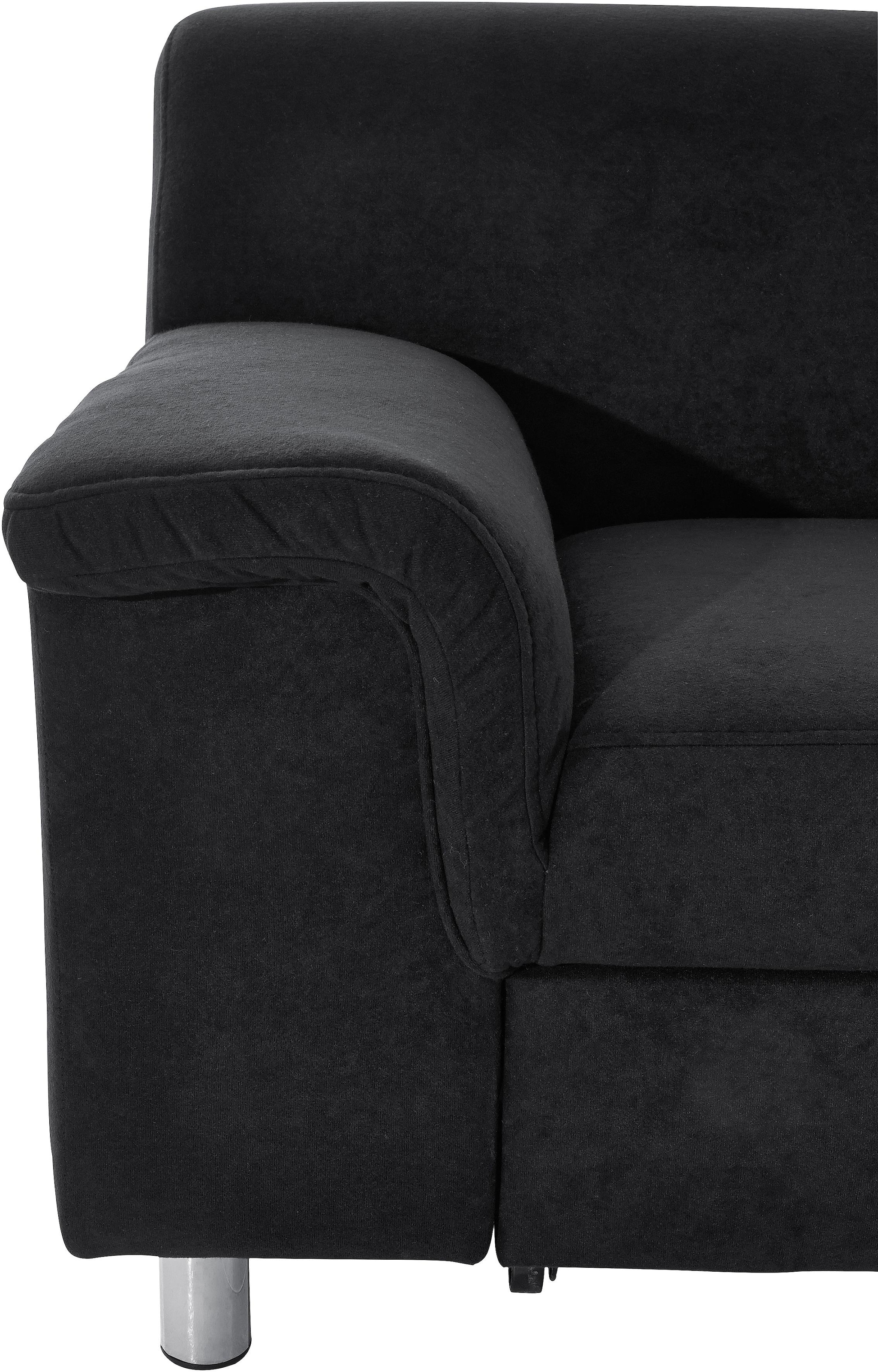 INOSIGN Ecksofa »Jamie, modern und elegant, Fusshöhe 9cm, L-Form,«, wahlweise mit Bettfunktion