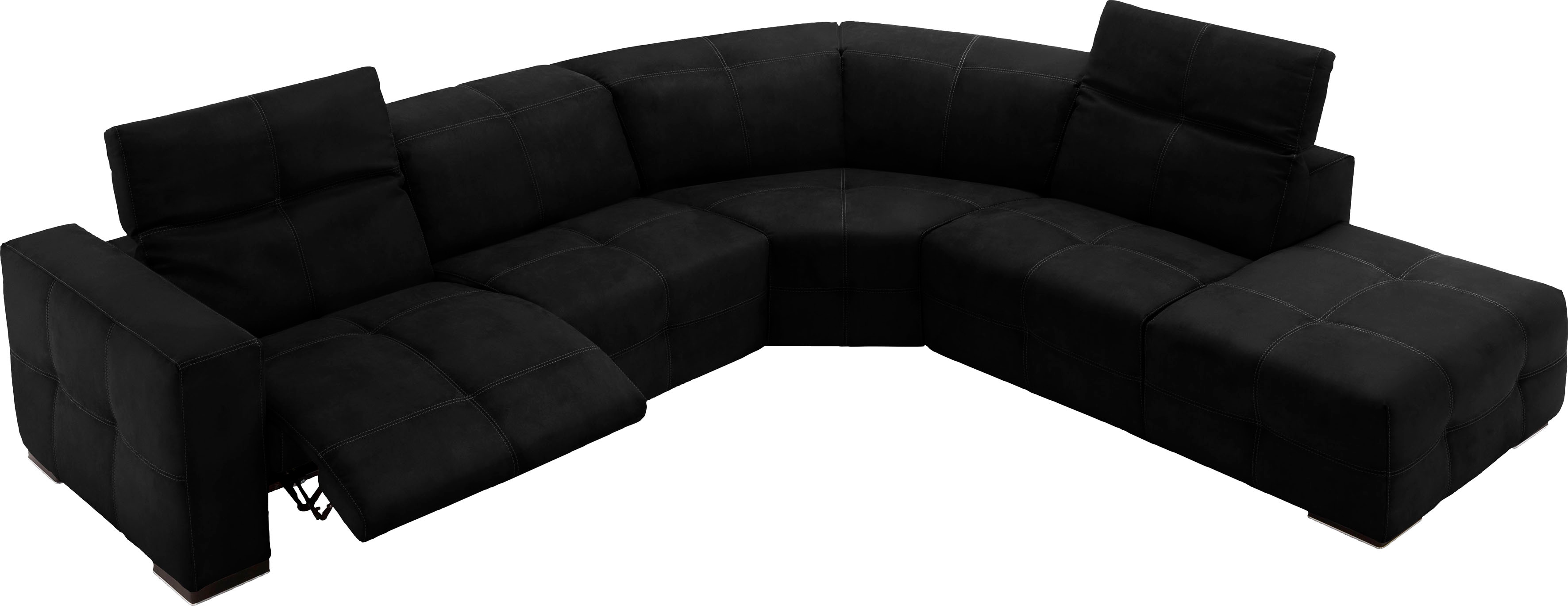 Egoitaliano Ecksofa "Sauvanne, Designsofa der Extraklasse, elegant und bequem, L-Form" wahlweise mit elektrischer Relaxfunktion, Kopfteilverstellung