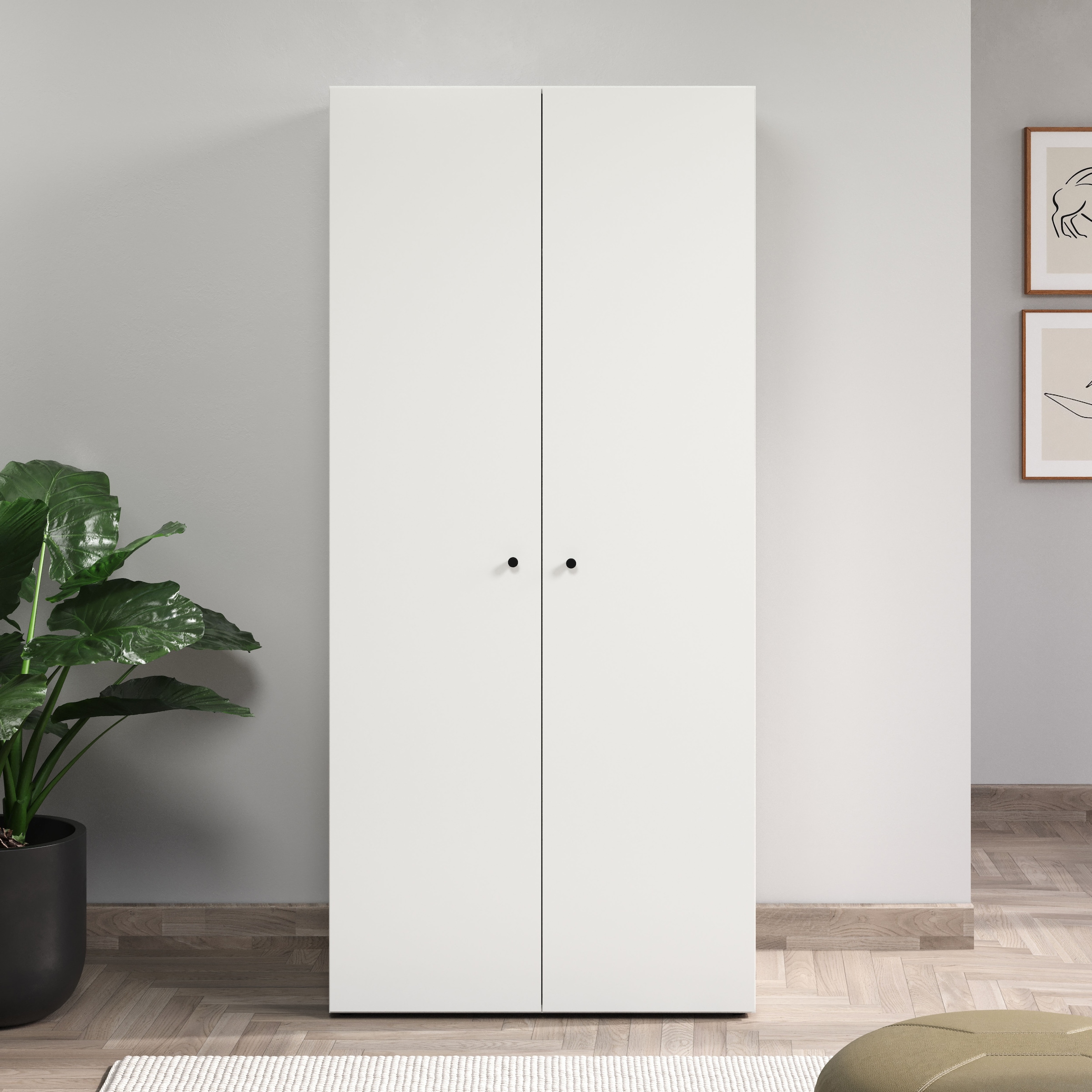 INOSIGN Kleiderschrank »Jersey Schlafzimmerschrank Garderobe Bestseller Schrank« Multischrank Wäscheschrank Hochschrank, Drehtürenschrank mit modernen Griffen Otto´s Choice