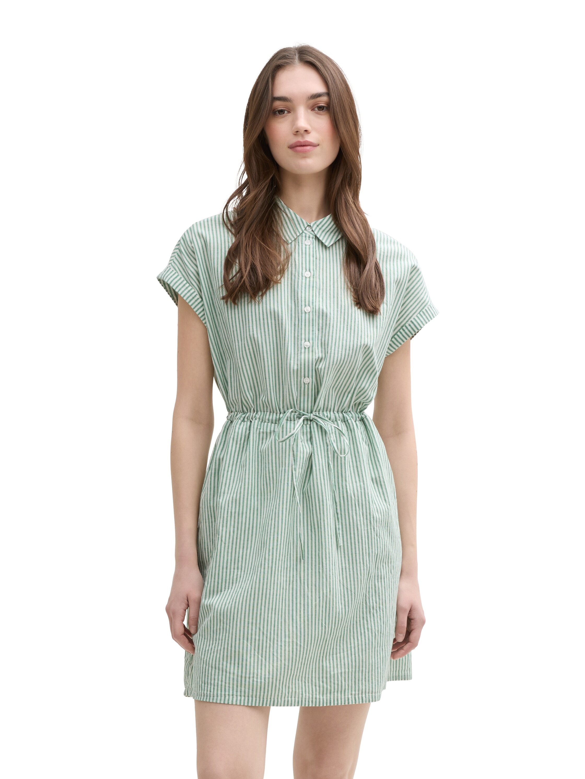 TOM TAILOR Denim Hemdblusenkleid Sommerkleid im Streifendessin