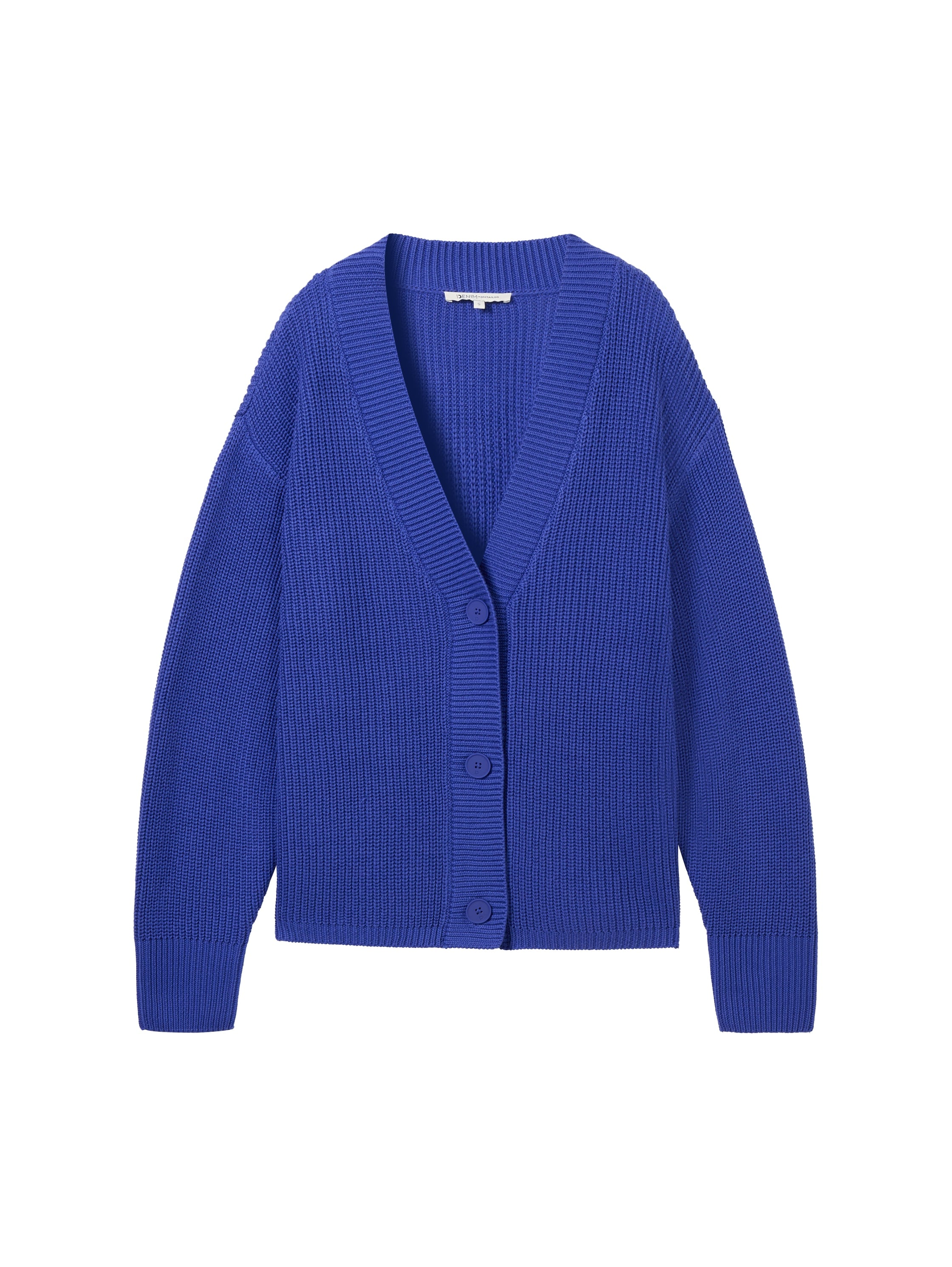 TOM TAILOR Denim Cardigan, mit Strickstruktur und Knopfleiste