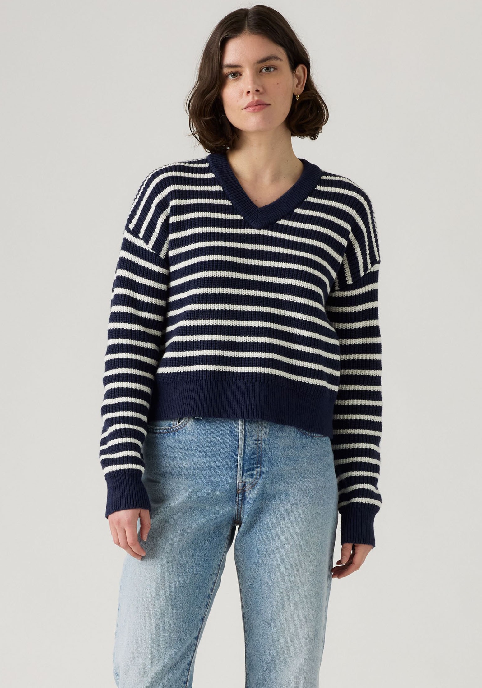 Levi's® Strickpullover »REESE VNECK SWEAT« mit V-Ausschnitt