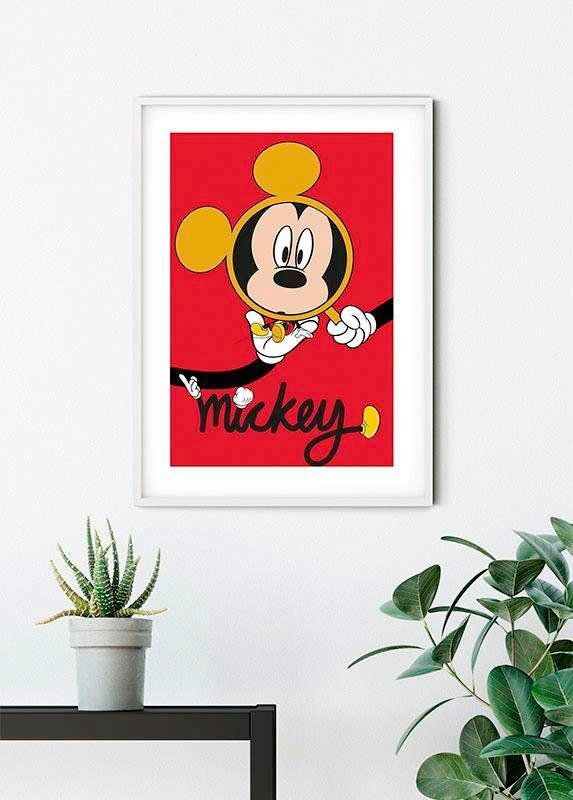 ✵ Komar Poster »Mickey Mouse Magnifying Glass«, Disney, (1 St.),  Kinderzimmer, Schlafzimmer, Wohnzimmer online entdecken | Jelmoli-Versand