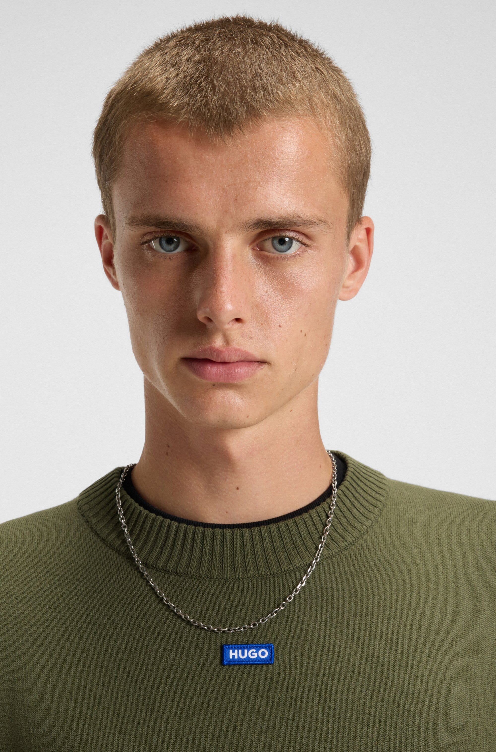 HUGO Blue Rundhalspullover »San Casey«, relaxed fit