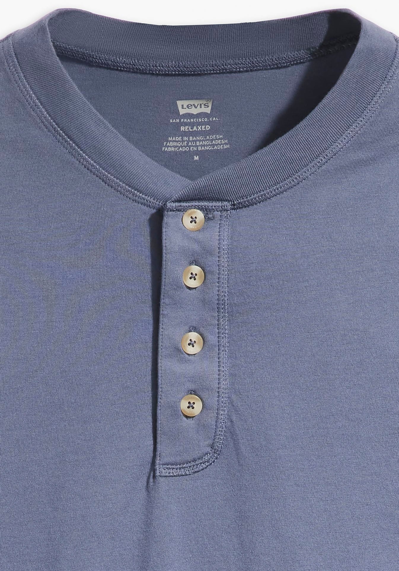 Levi's® Langarmshirt »4 BUTTON HENLEY BLUES«