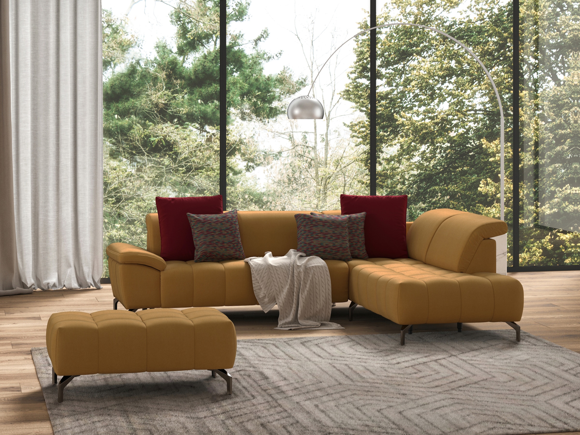 sit&more Ecksofa »Cool L-Form«, wahlweise mit Kopfteilverstellung und Vorziehsitz motorisch