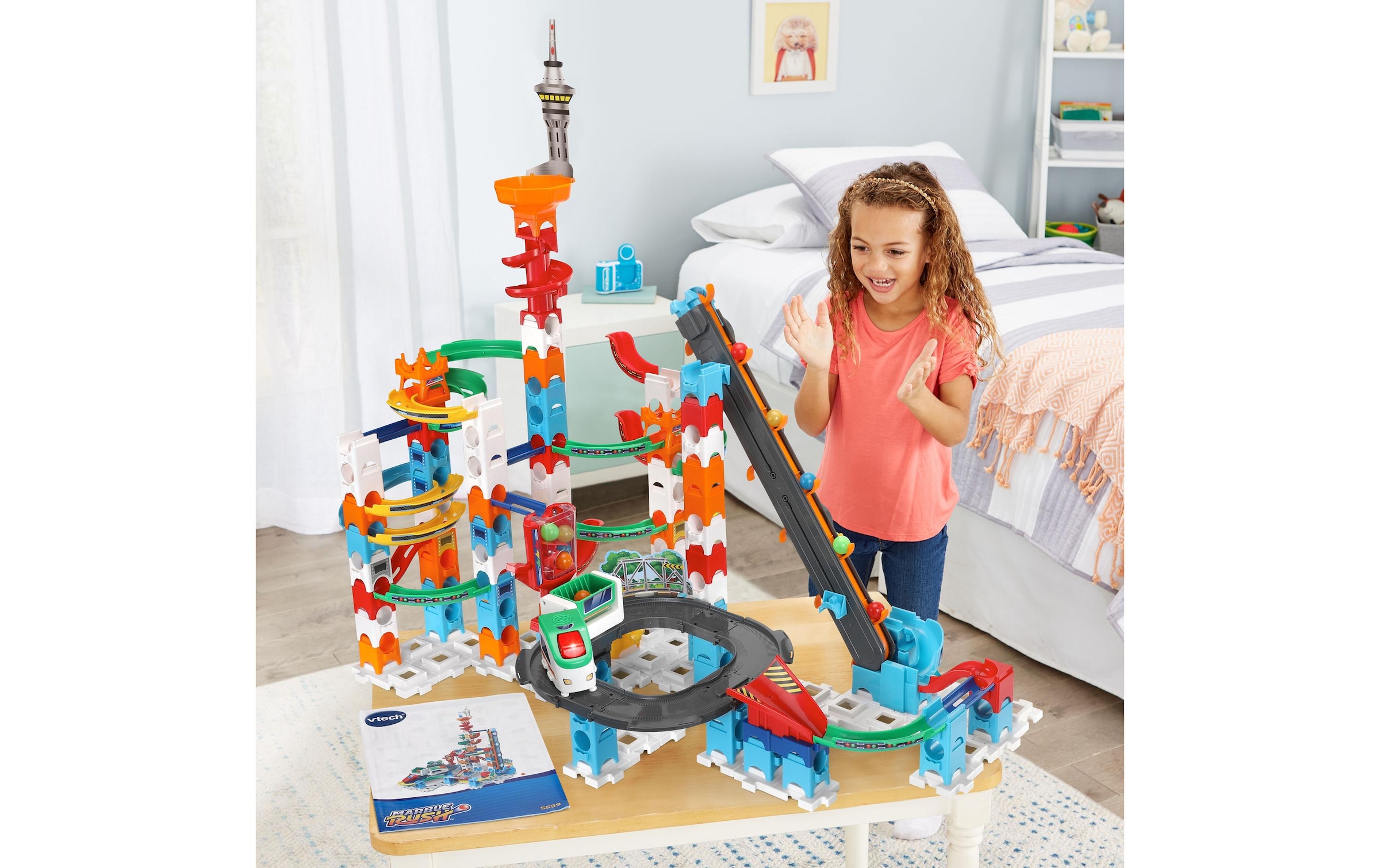 Vtech® Lernspielzeug »Marble Rush Super Sky Tower Set XL300E -DE-«, (143 St.)