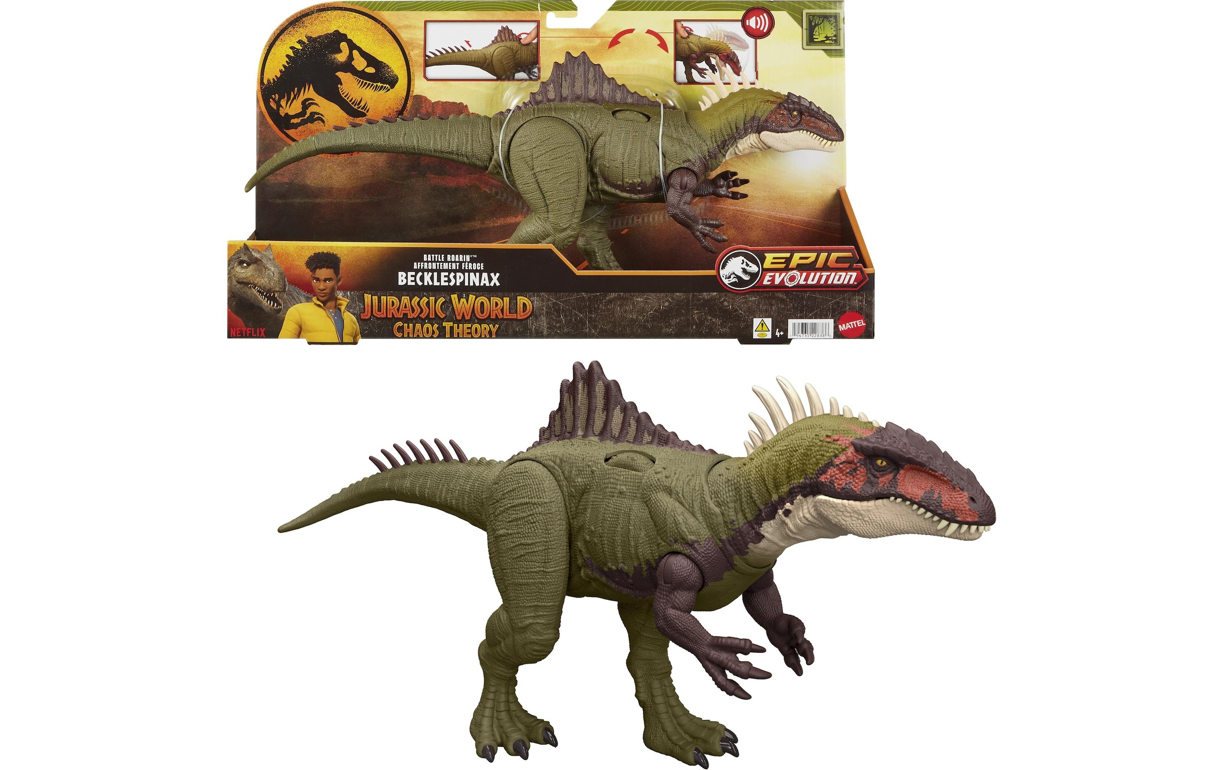 Mattel® Spielfigur »Jurassic World Battle Roar Becklespinax 43 cm«