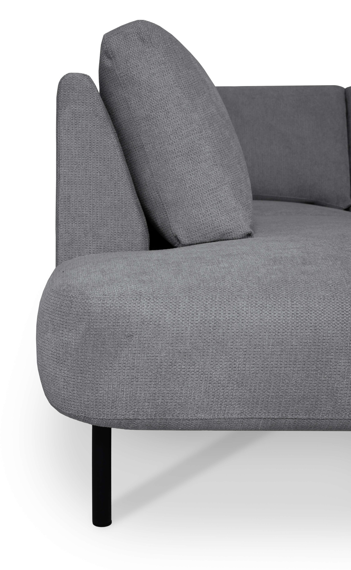 Places of Style Wohnlandschaft »Cesola«, in weichem Chenille-Stoff, Breite 327 cm, mit schwarzen Metallfüssen