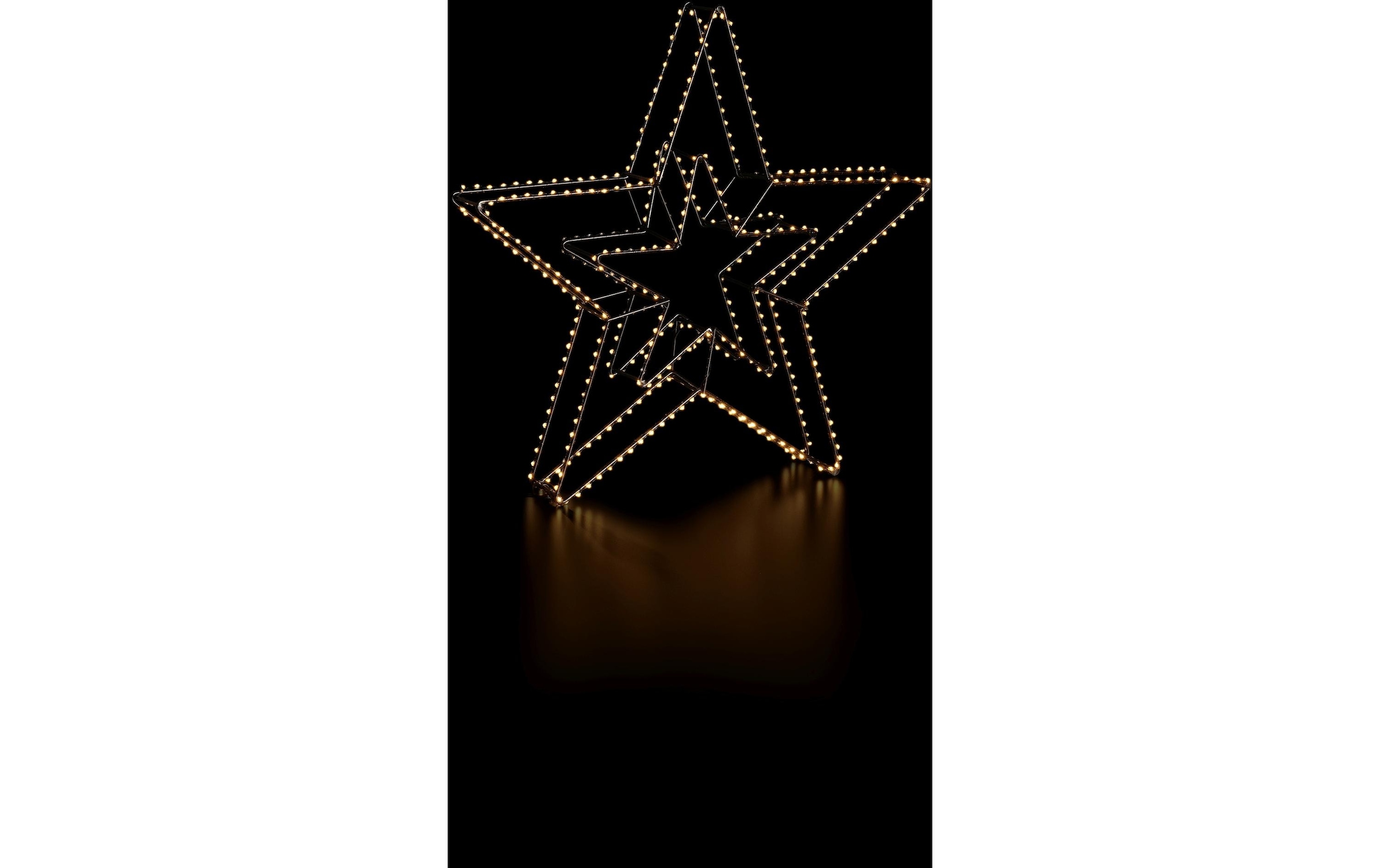 STT LED Dekofigur »Dekoration 3D Double Star Nero 58cm« online