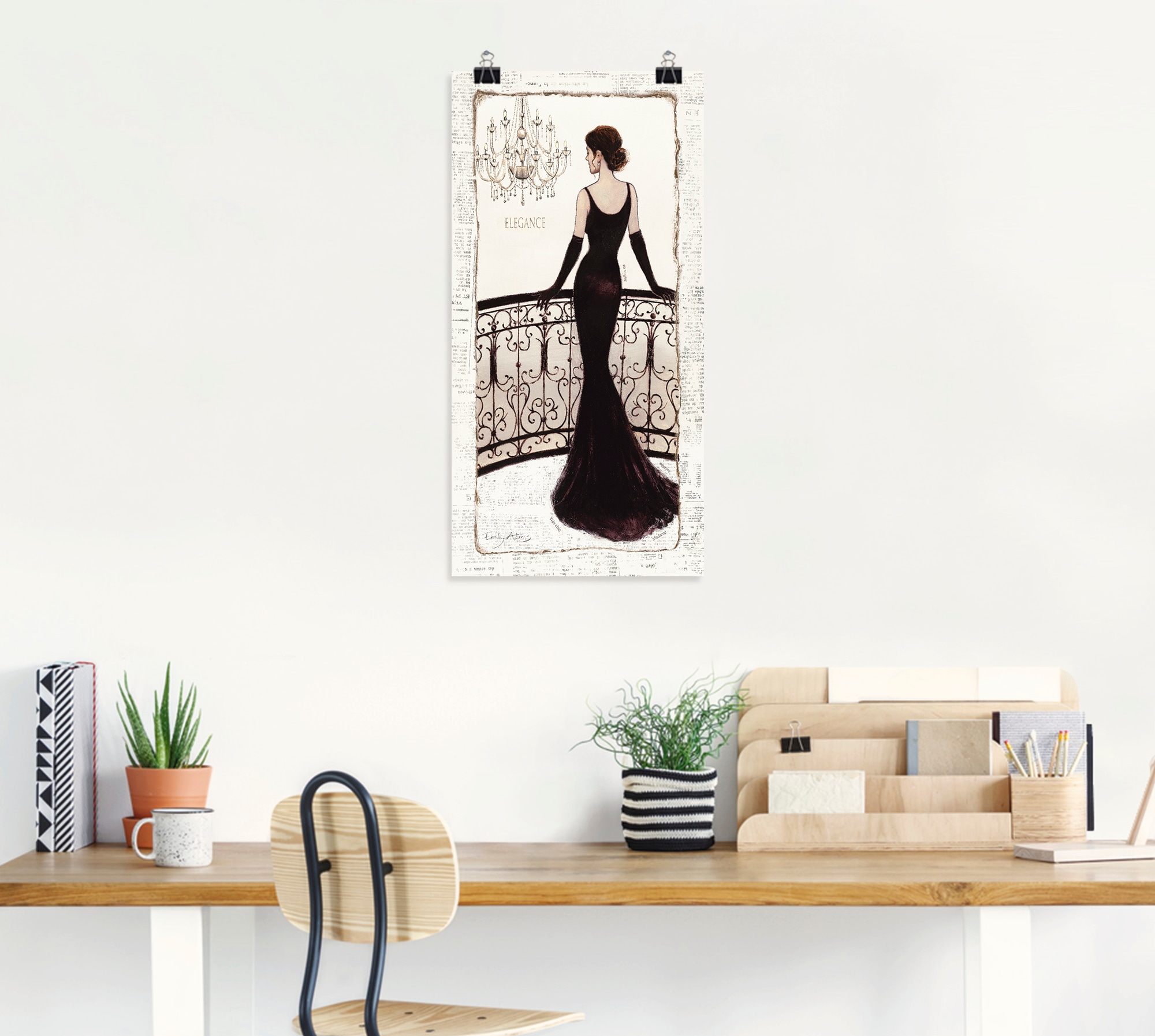 Poster versch. als (1 Jelmoli-Versand Wandaufkleber Grössen schöne »Die Frau, bestellen St.), oder Leinwandbild, in Artland | Schwarz«, Wandbild online in