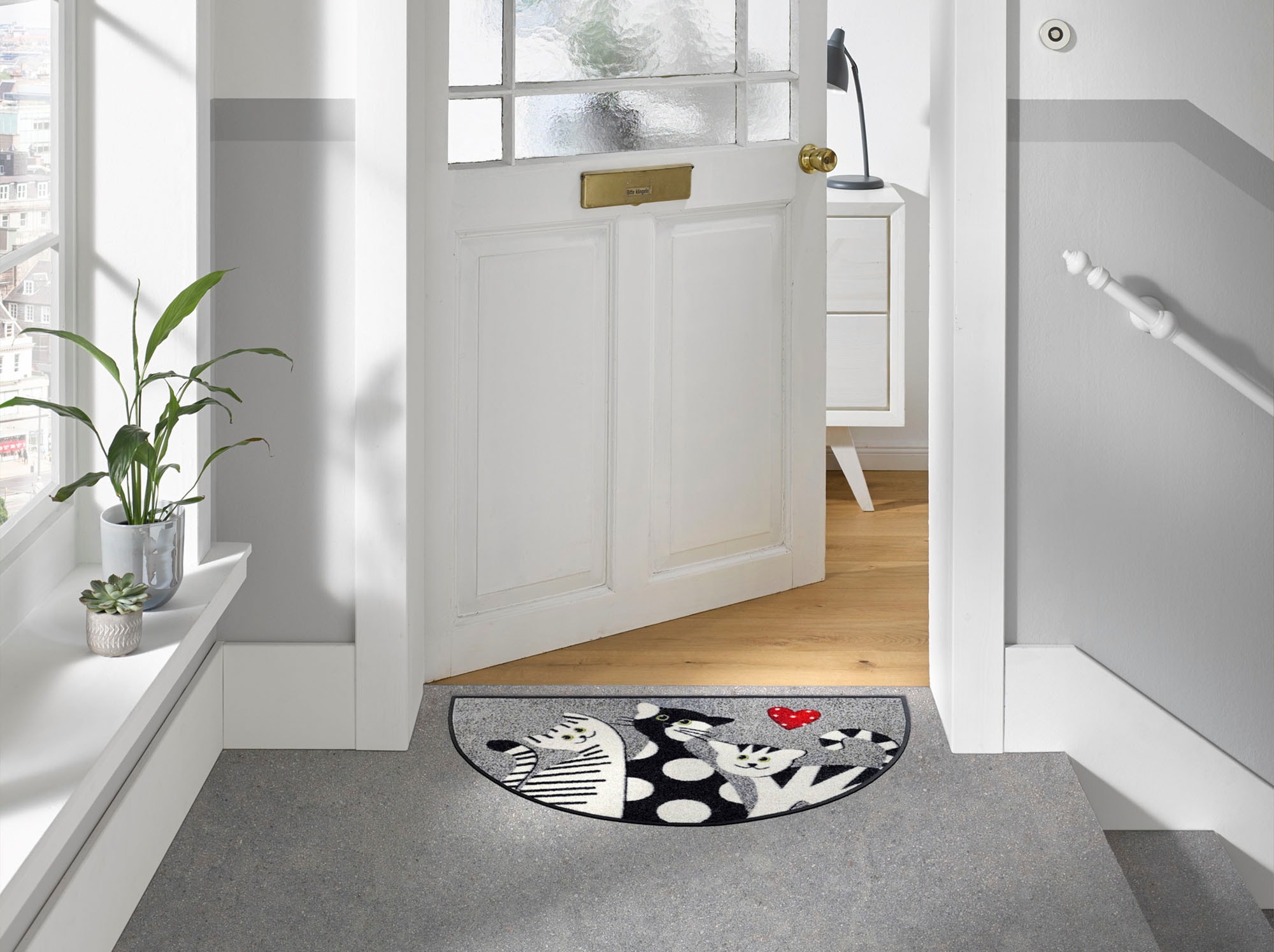 wash+dry by Kleen-Tex Fussmatte »Round Cat Trio«, rechteckig, 7 mm Höhe