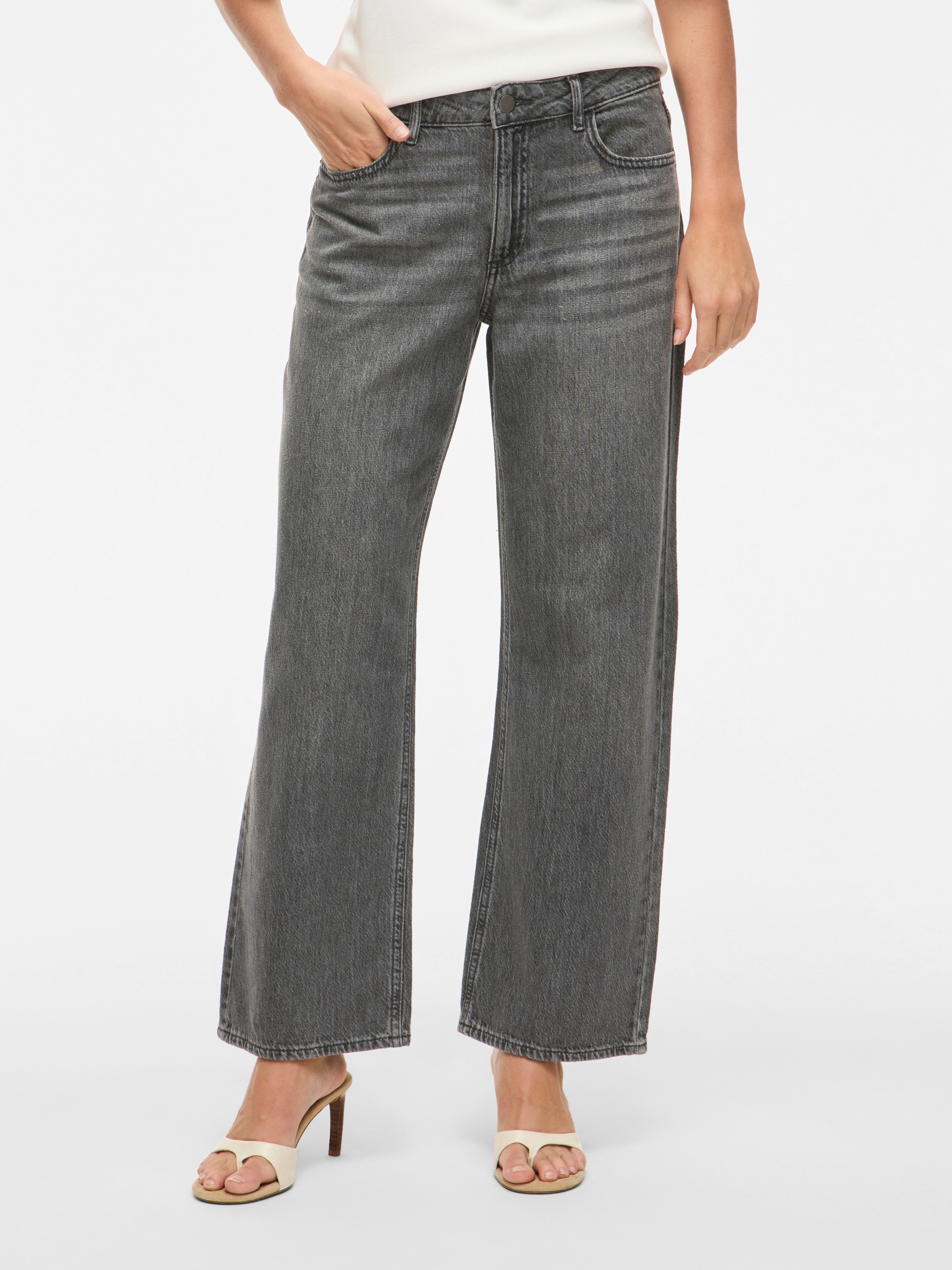 Vila Weite Jeans »VIPALMA RW WIDE JEANS GREY PAL250-NOOS«