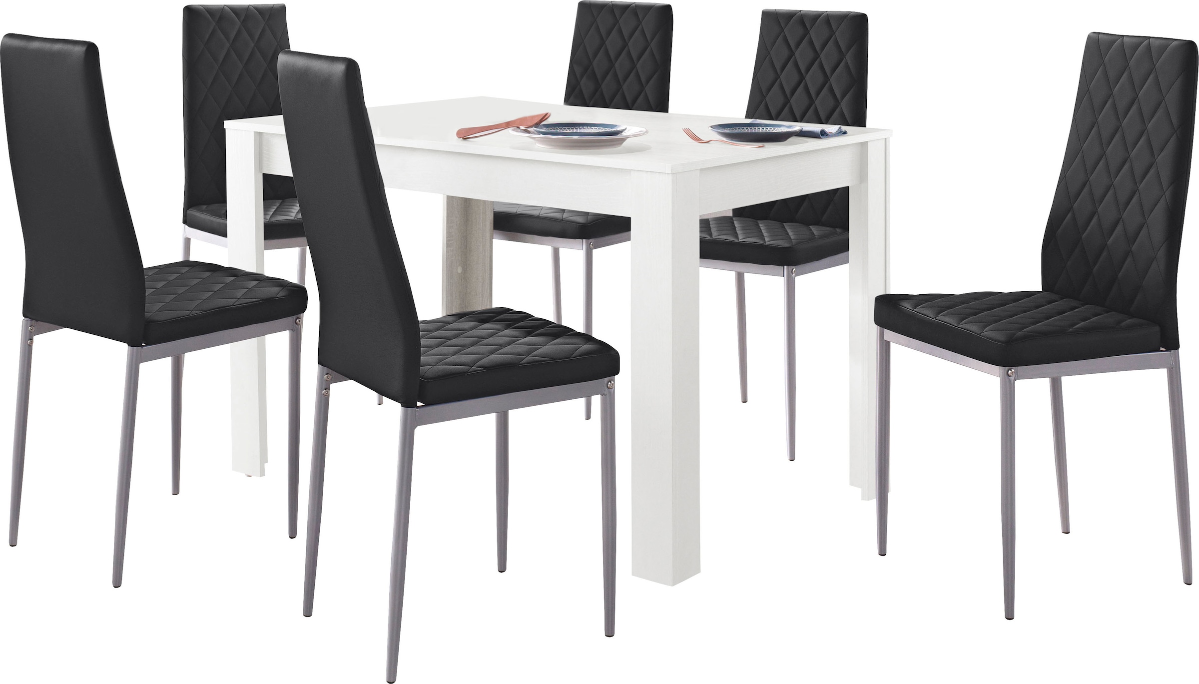 INOSIGN Essgruppe, (Set, 5 tlg.), mit Tisch in Weiss, Breite 120 cm online  bestellen | Jelmoli-Versand