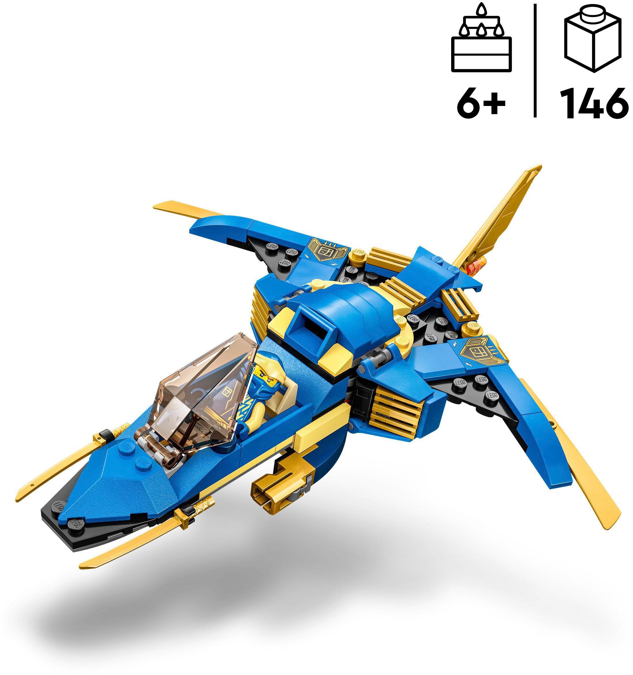 LEGO® Konstruktionsspielsteine »Jays Donner-Jet EVO (71784), LEGO® NINJAGO«, (146 St.), Made in Europe