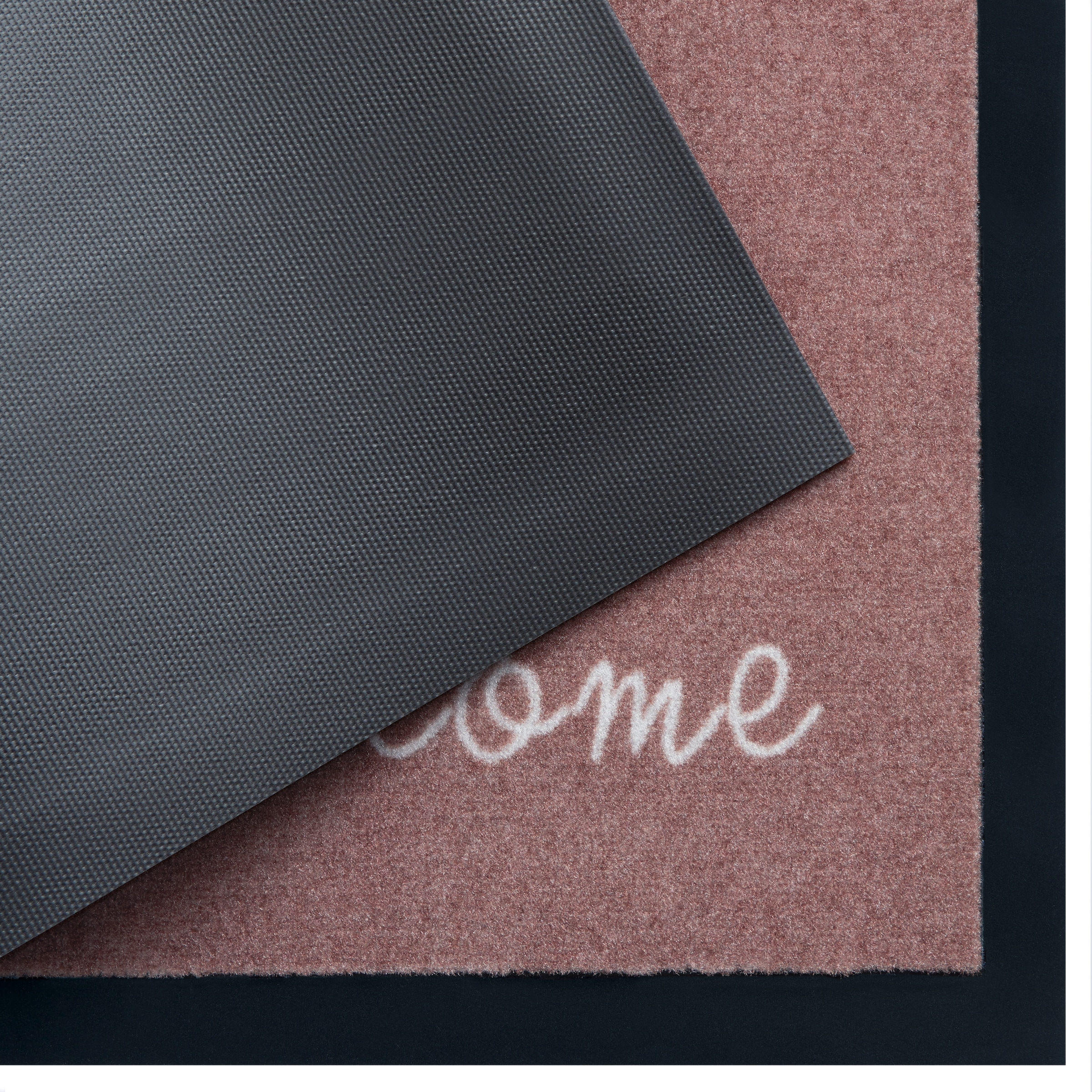 my home Fussmatte »Welcome«, rechteckig, 5 mm Höhe, Schmutzfangmatte, Türmatte, In- und Outdoor, Schrift, Läufer, waschbar