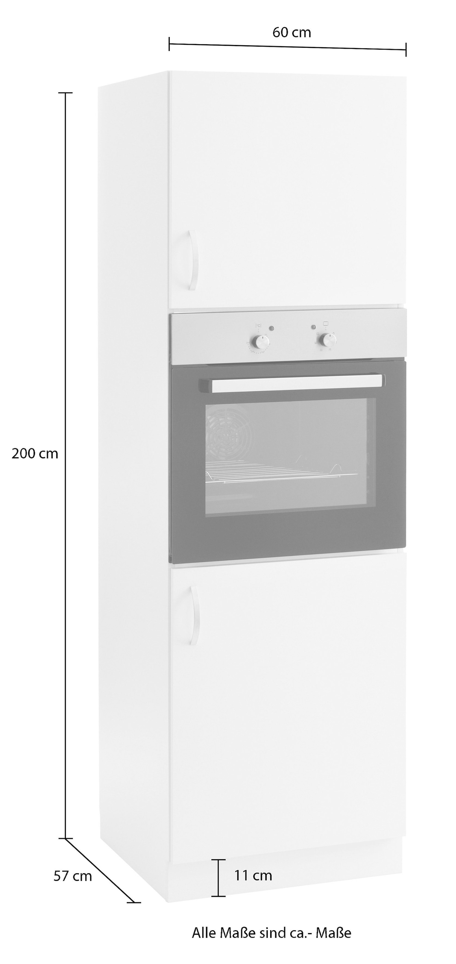 wiho Küchen Backofenumbauschrank »Flexi«, Höhe 200 cm