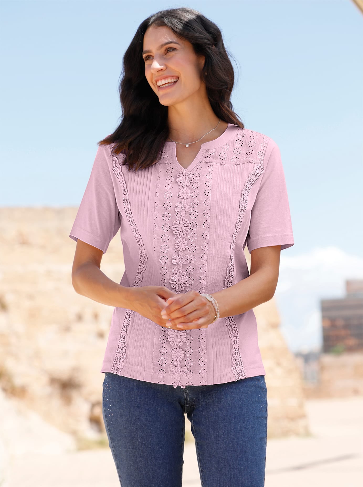 Inspirationen Spitzenshirt »Shirt« 1 Stk.
