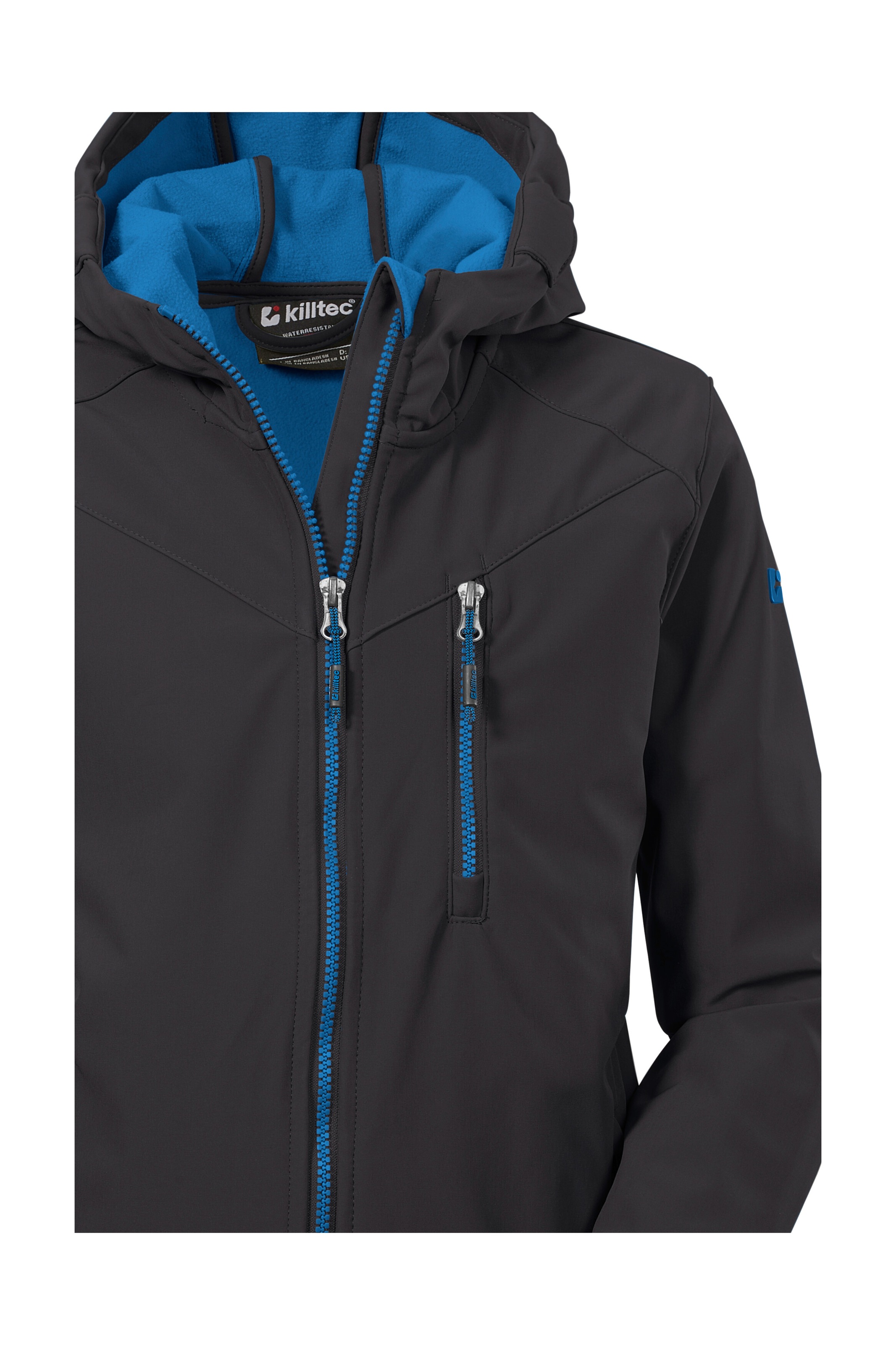 Killtec Softshelljacke »Boys Softshelljacke«, Wasserabweisende Softshelljacke mit Kapuze, Fleece