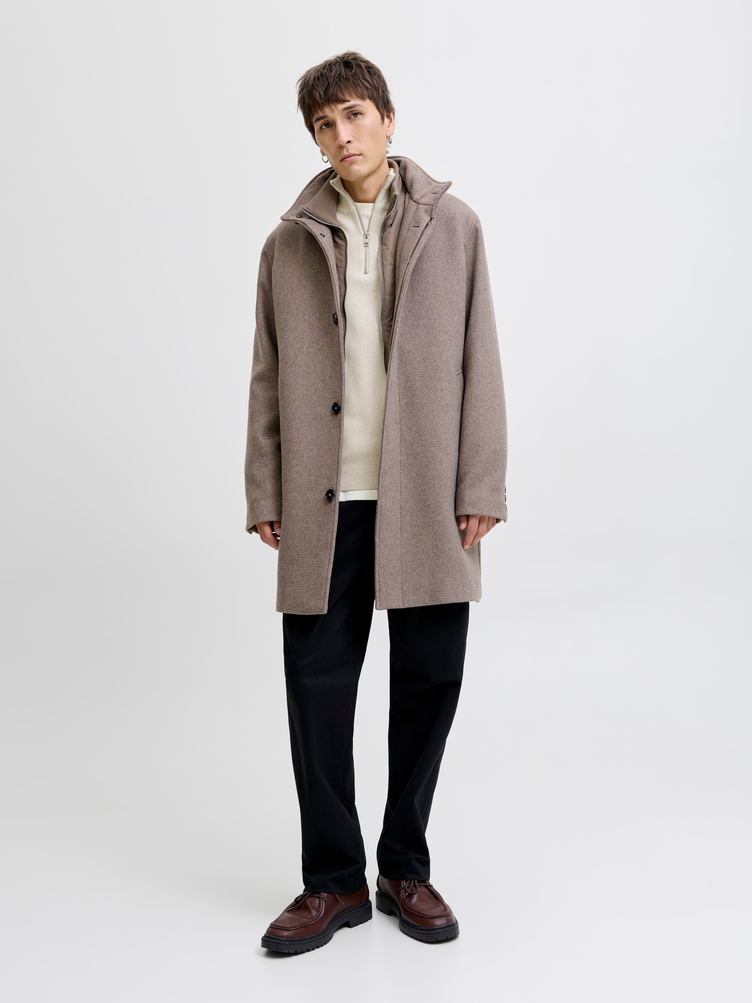 Jack & Jones Troyer »JPRBLAMILANO STITCH KNIT HALF ZIP SN«, mit kurzem Reissverschluss