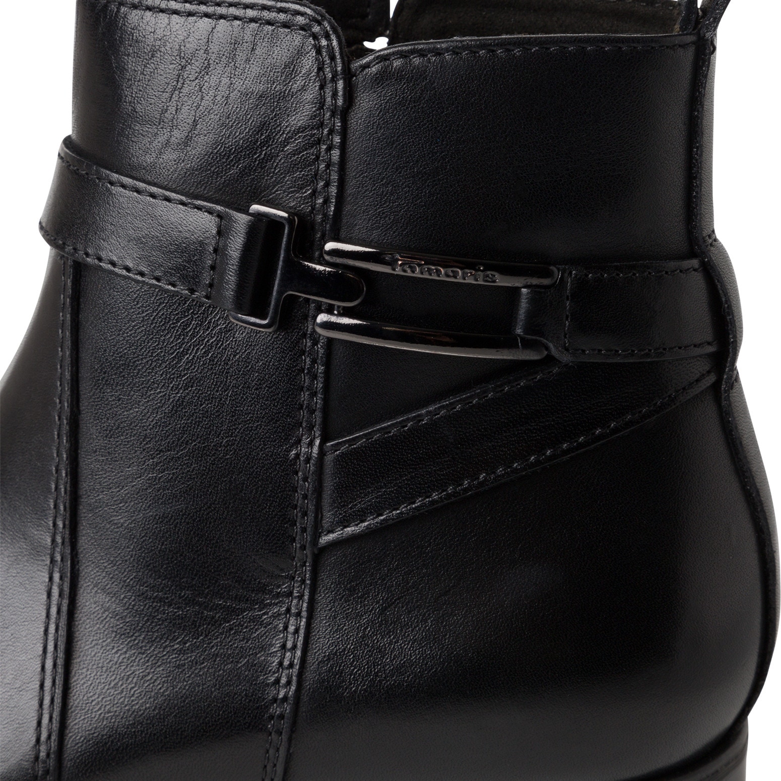 Tamaris Stiefelette, Blockabsatz, Businessschuh mit praktischem Innenreissverschluss