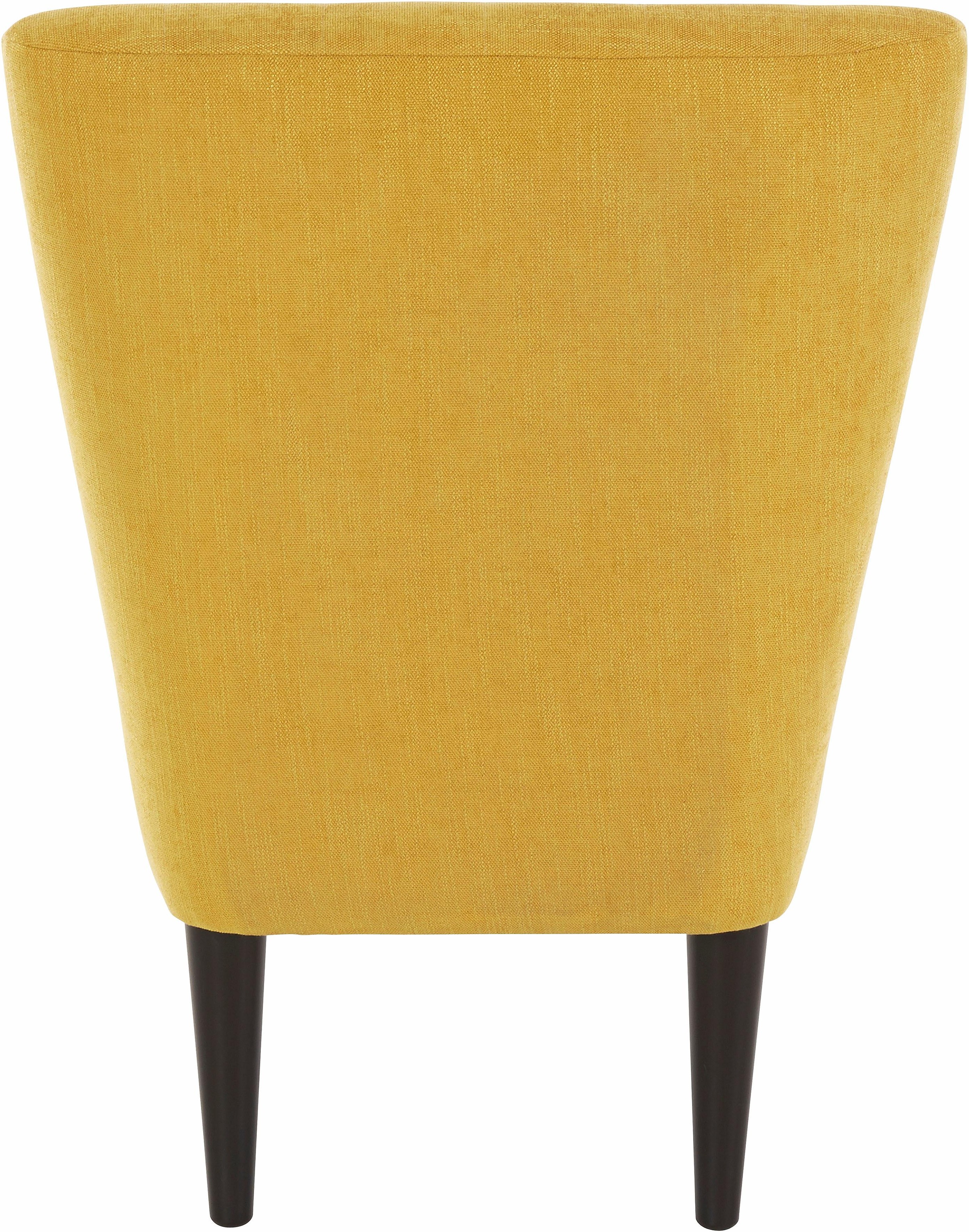 ATLANTIC home collection Cocktailsessel »Jan«, mit Wellenunterfederung, Massivholzfüsse