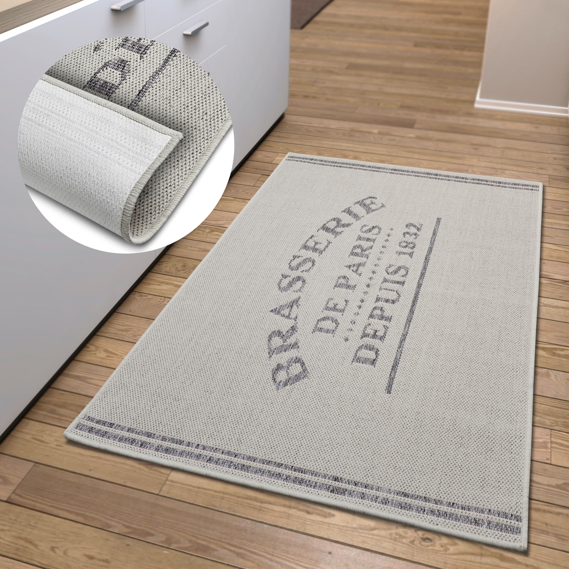 HANSE Home Küchenläufer »Brasserie de Paris«, rechteckig, 5 mm Höhe, Läufer, Rutschfest, Küchenteppich, Küche, Teppich, Pflegeleicht