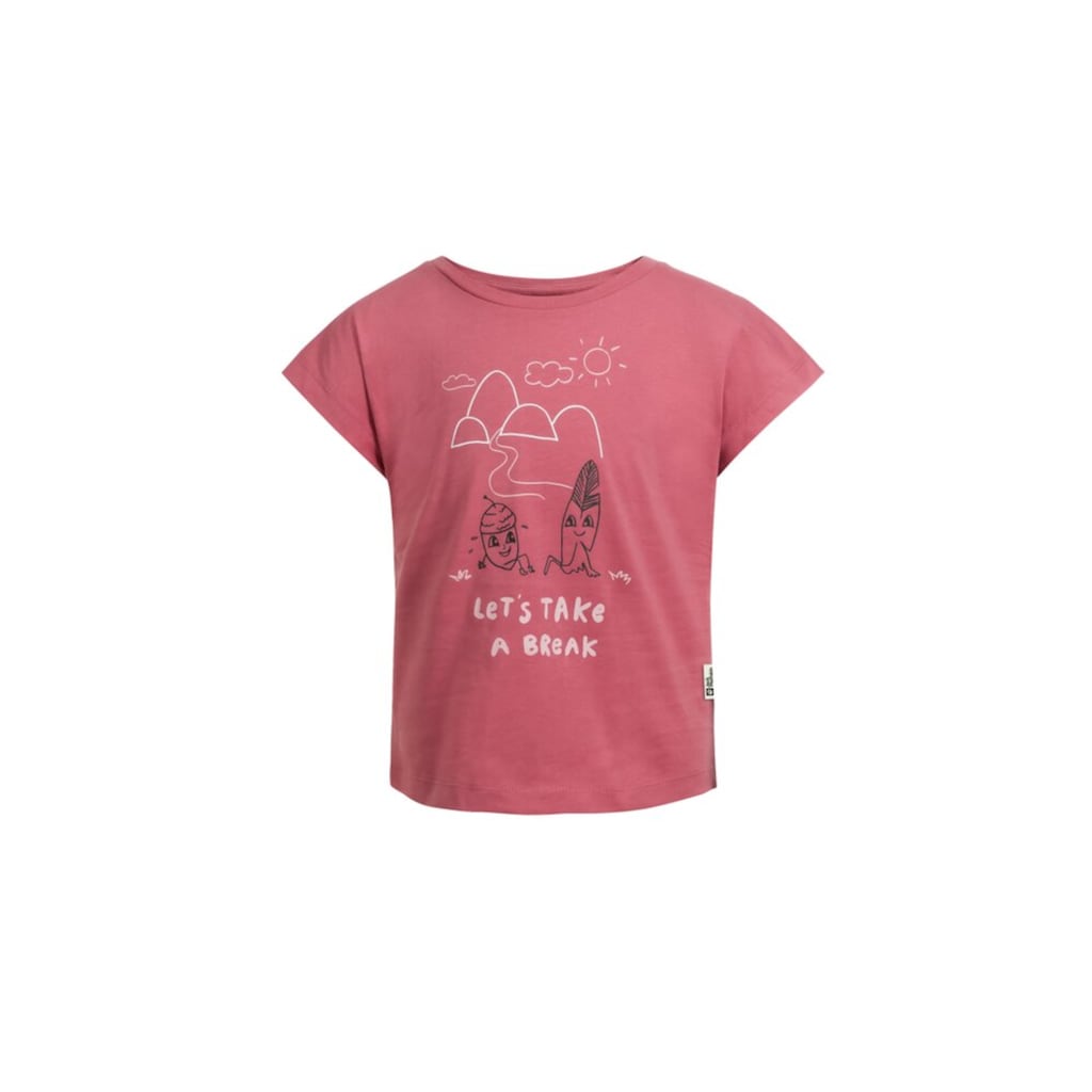 Jack Wolfskin T-Shirt »TAKE A BREAK T G«, für Mädchen mit einem süssen Aufdruck