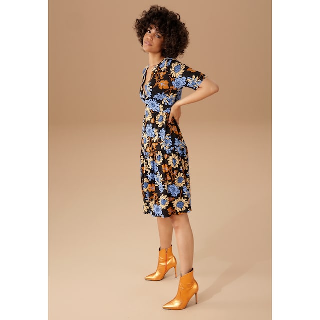 Aniston CASUAL Jerseykleid, mit graphischem Blumendruck online shoppen |  Jelmoli-Versand