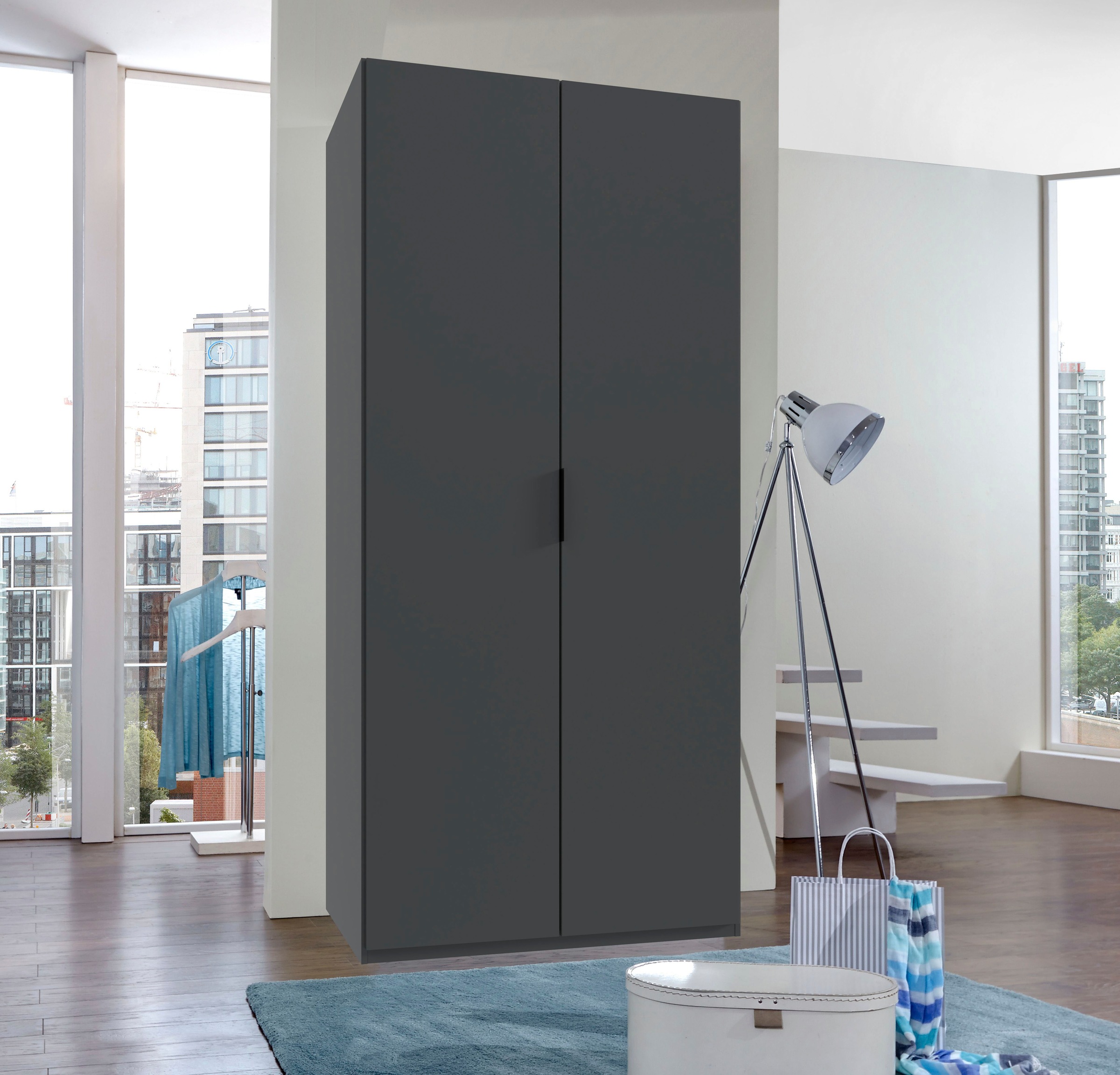 Wimex Kleiderschrank »Oxford by fresh to go, in 3 Breiten, Made in Germany«, (wahlweise mit oder ohne Spiegel), mit hochwertigen Falttüren für den perfekten Überblick